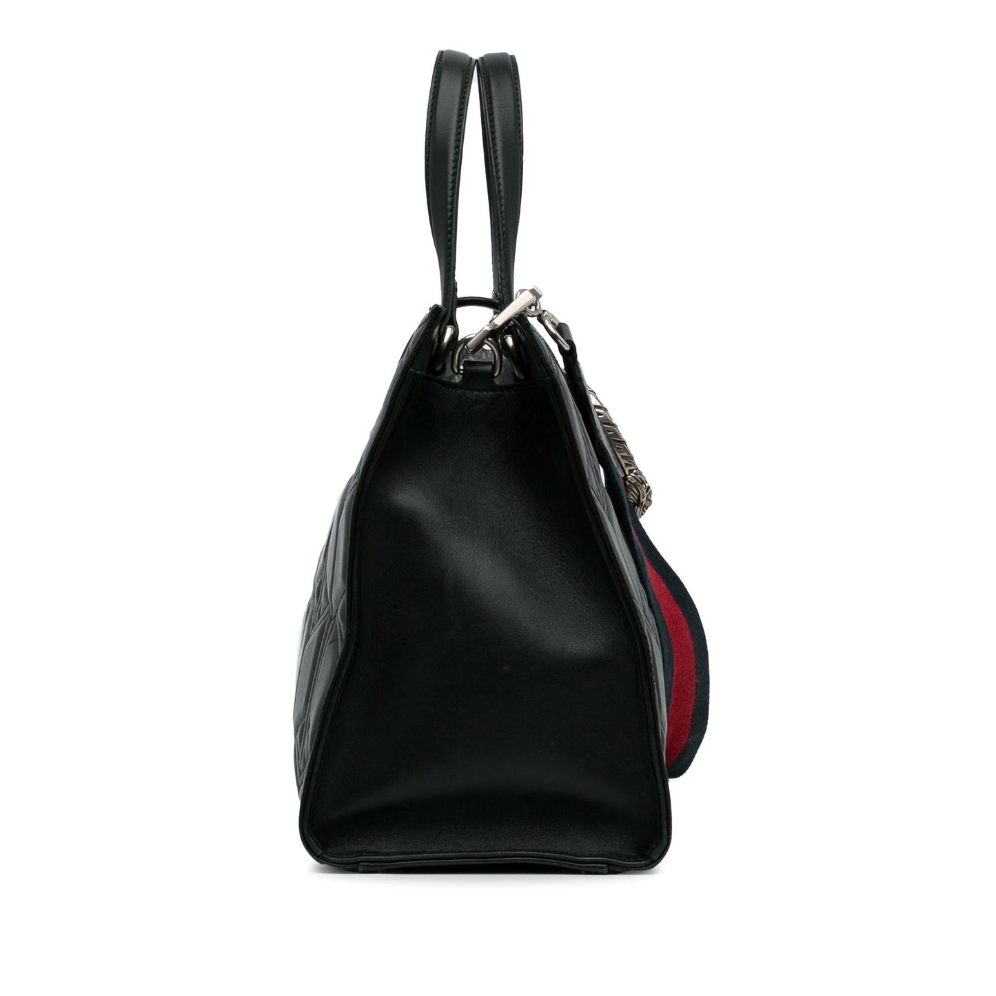 Gucci Dionysus Web SHG-42ZNR1 Quilted Calf Black Satchel Bag