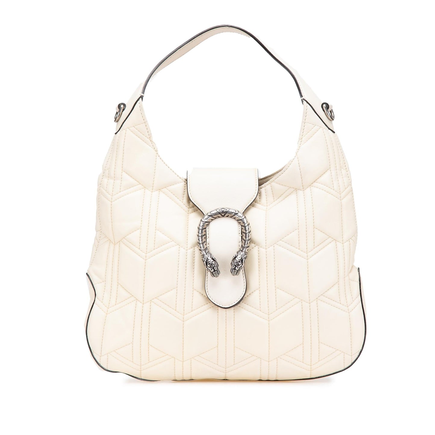 Gucci Dionysus Web Quilted Leather Calf White Satchel Bag