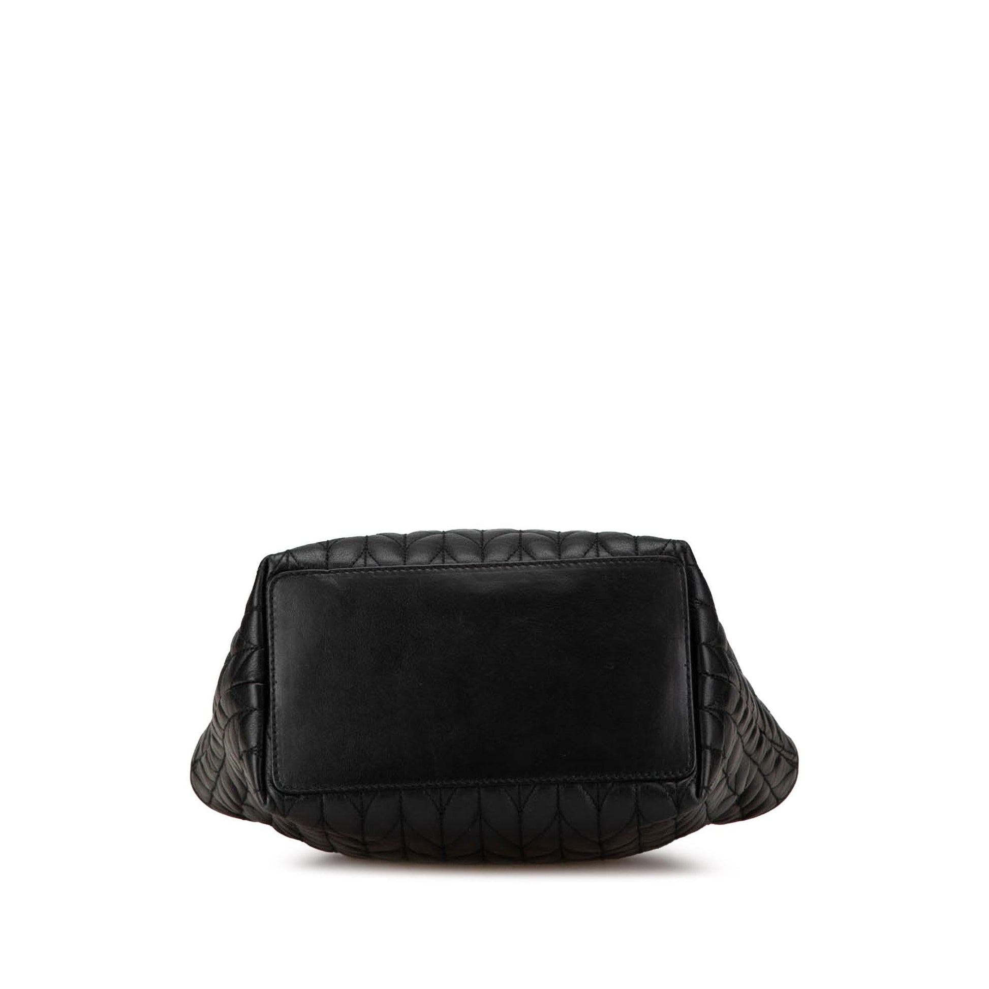 Gucci Quilted Leather Calf Black Tote Bag