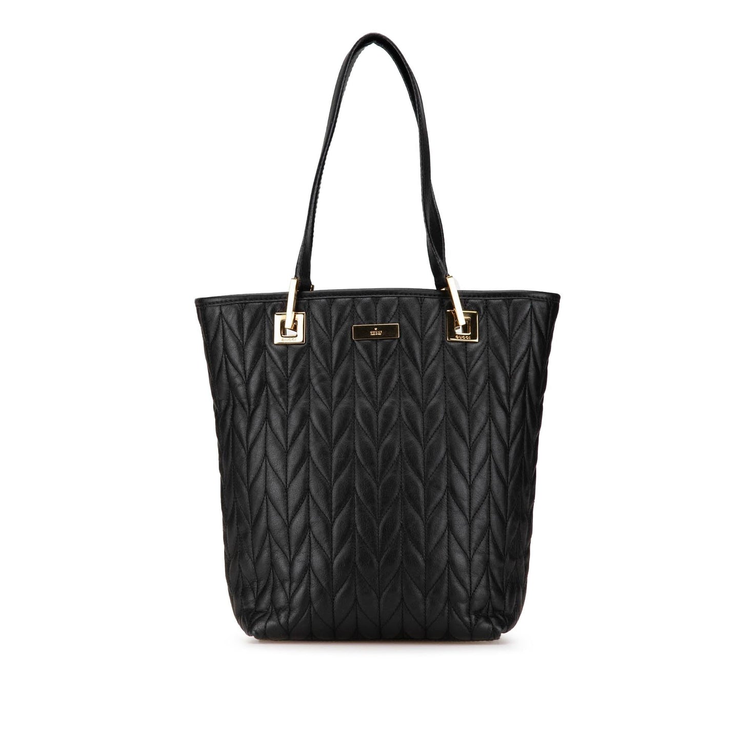 Gucci Quilted Leather Calf Black Tote Bag