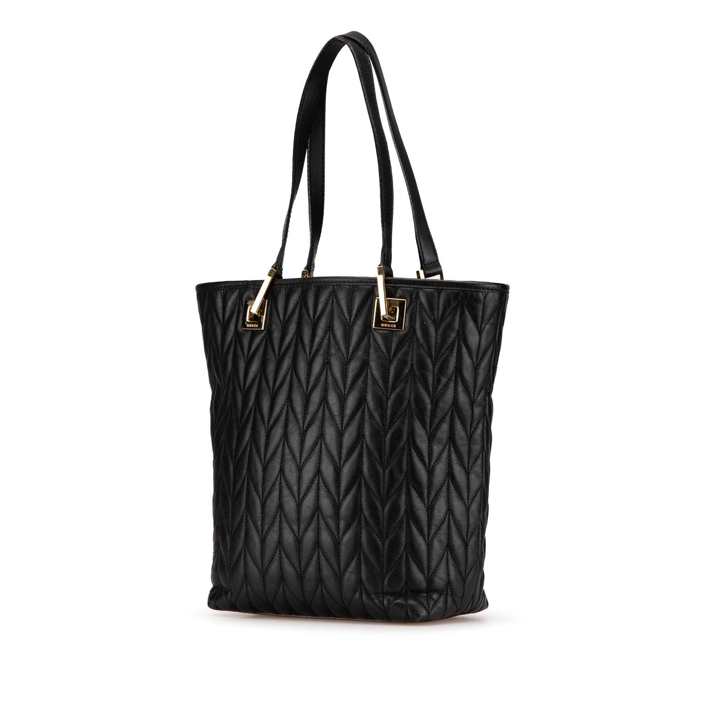 Gucci Quilted Leather Calf Black Tote Bag