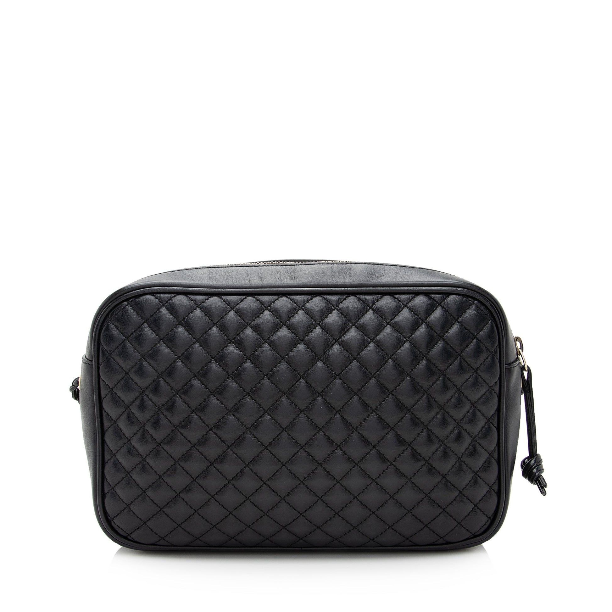 Gucci Web Trapuntata - FINAL SHF Quilted Leather Nylon Black Crossbody Bag