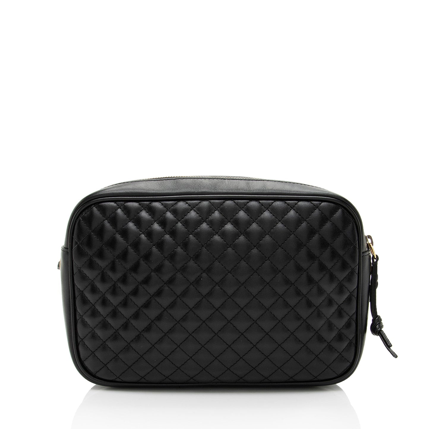 Gucci Web Trapuntata Quilted Leather Nylon Black Crossbody Bag