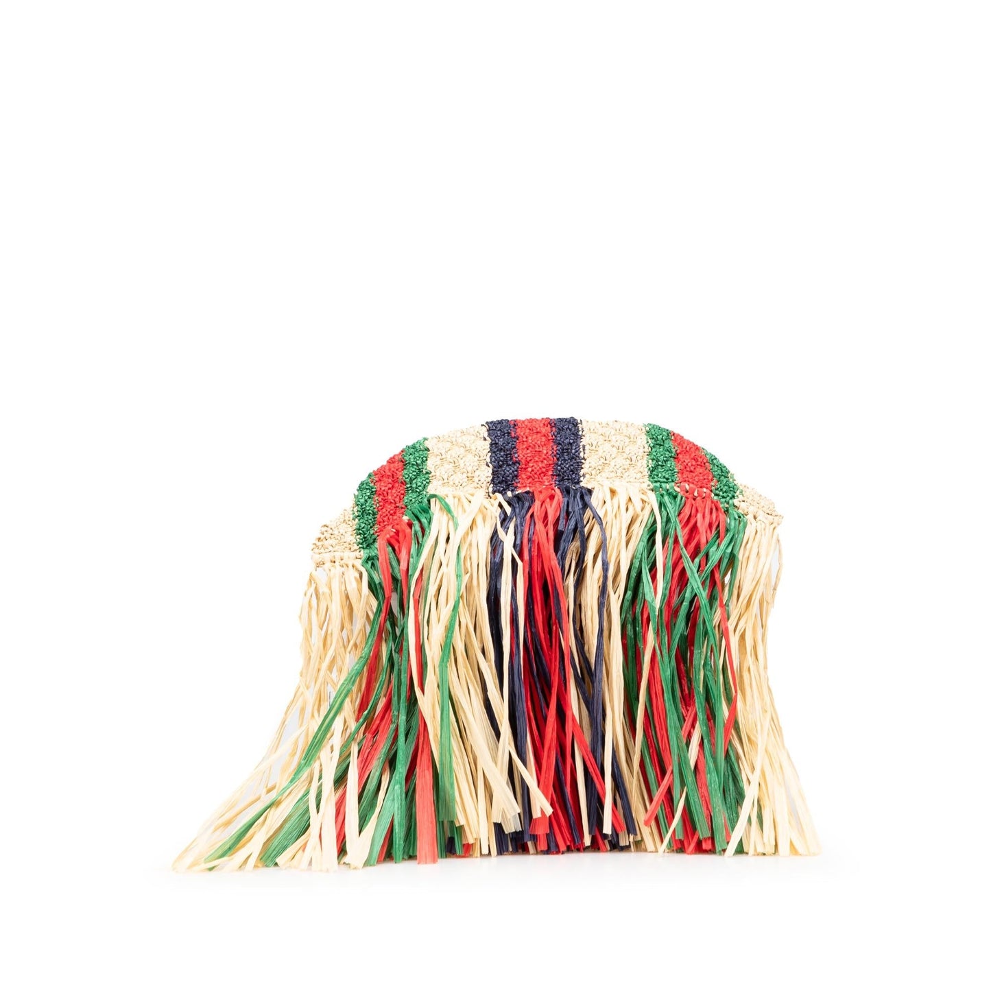 Gucci Web Raffia Brown Crossbody Bag