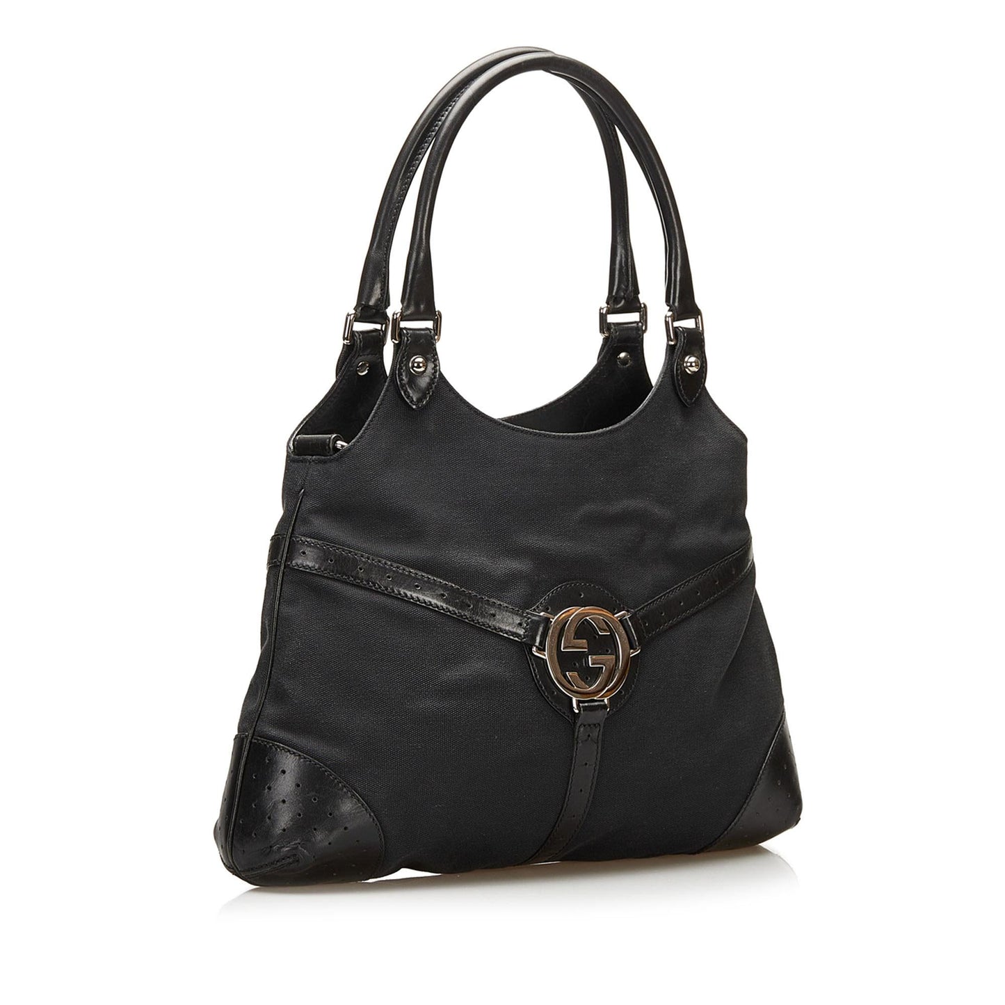 Gucci Reins SHG Canvas Black Shoulder Bag Bag Shg