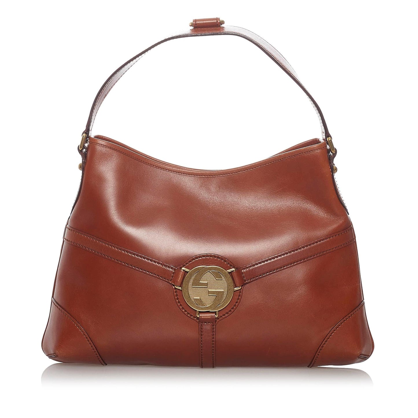 Gucci Reins SHG Leather Calf Brown Shoulder Bag