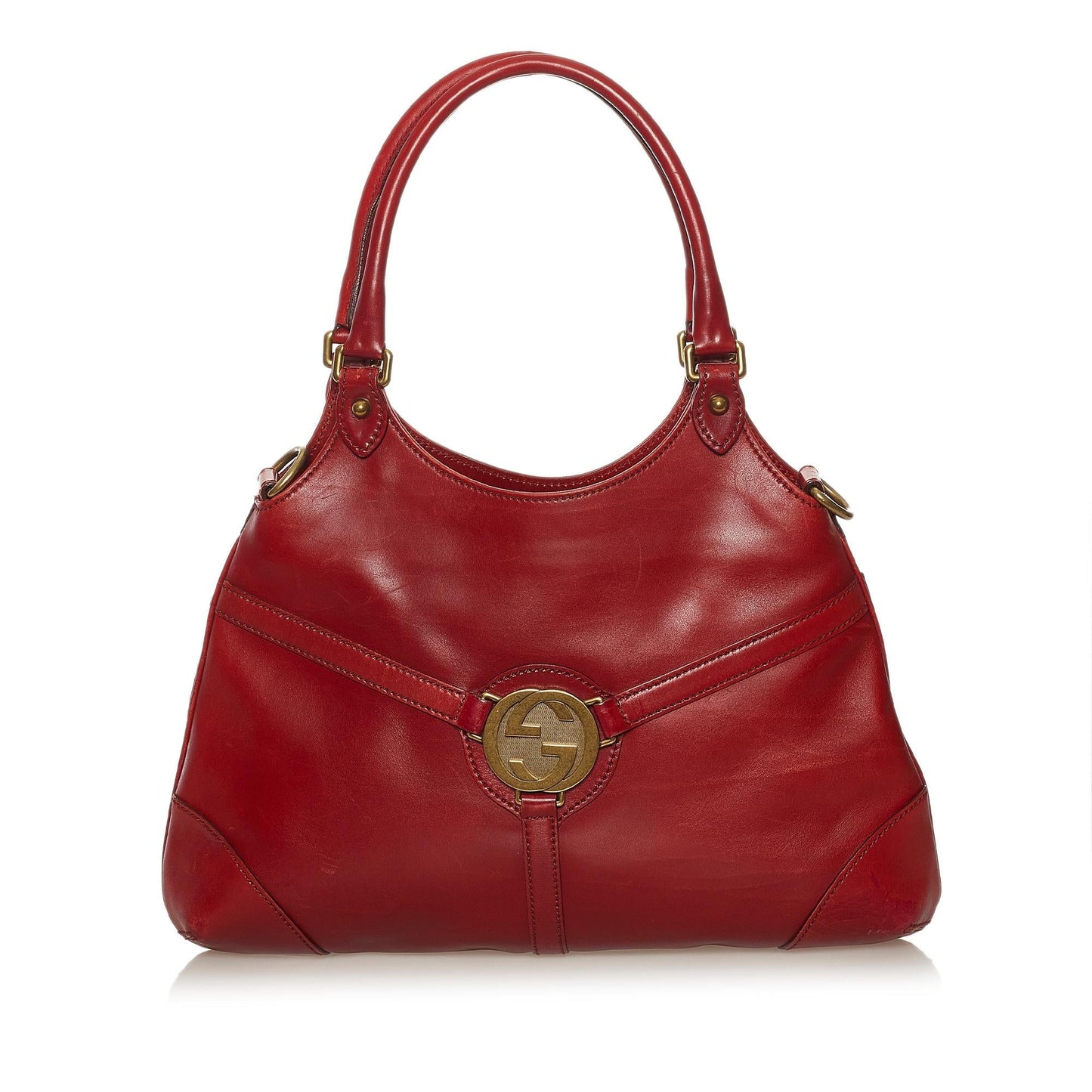 Gucci Reins SHG Leather Calf Red Shoulder Bag