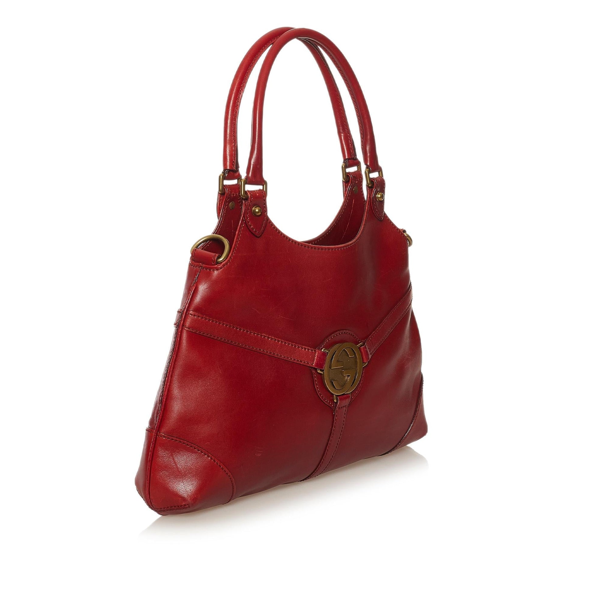 Gucci Reins SHG Leather Calf Red Shoulder Bag