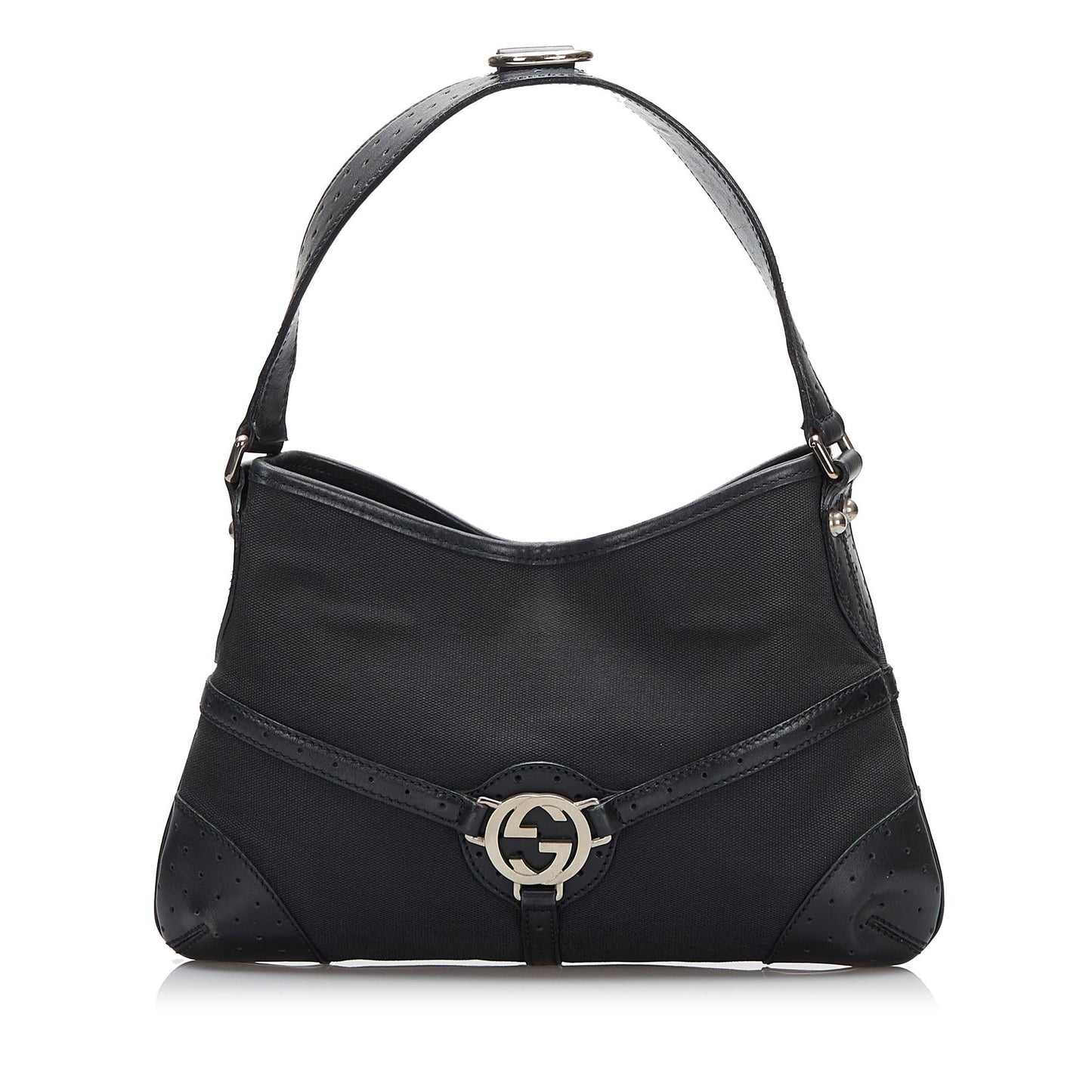 Gucci Reins SHG-LHBixe Canvas Black Shoulder Bag