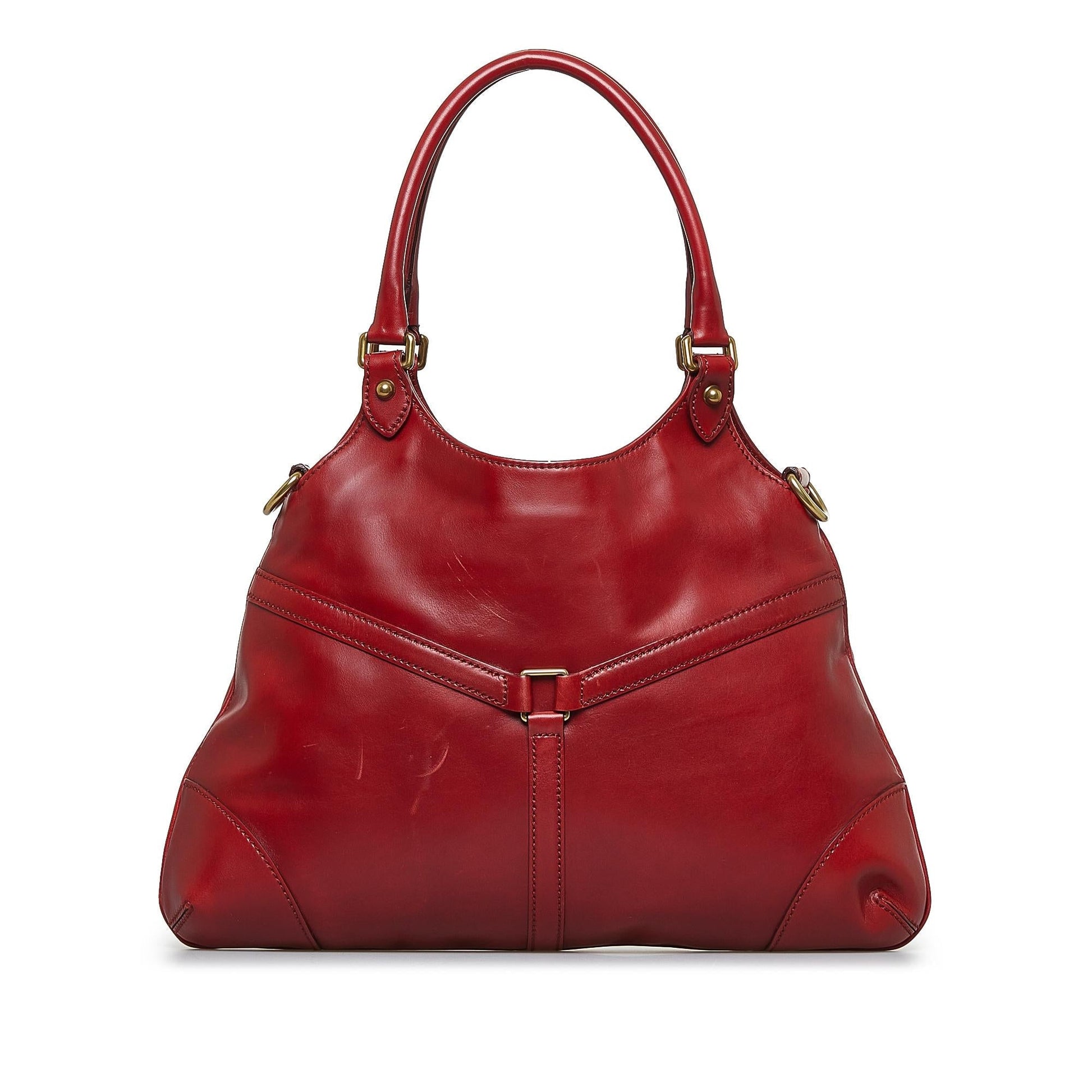 Gucci Reins SHG-sOHZPl Calf Red Shoulder Bag