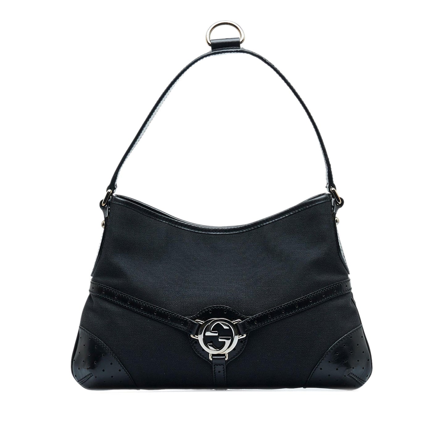 Gucci Reins SHG-DPlcj0 Canvas Black Shoulder Bag