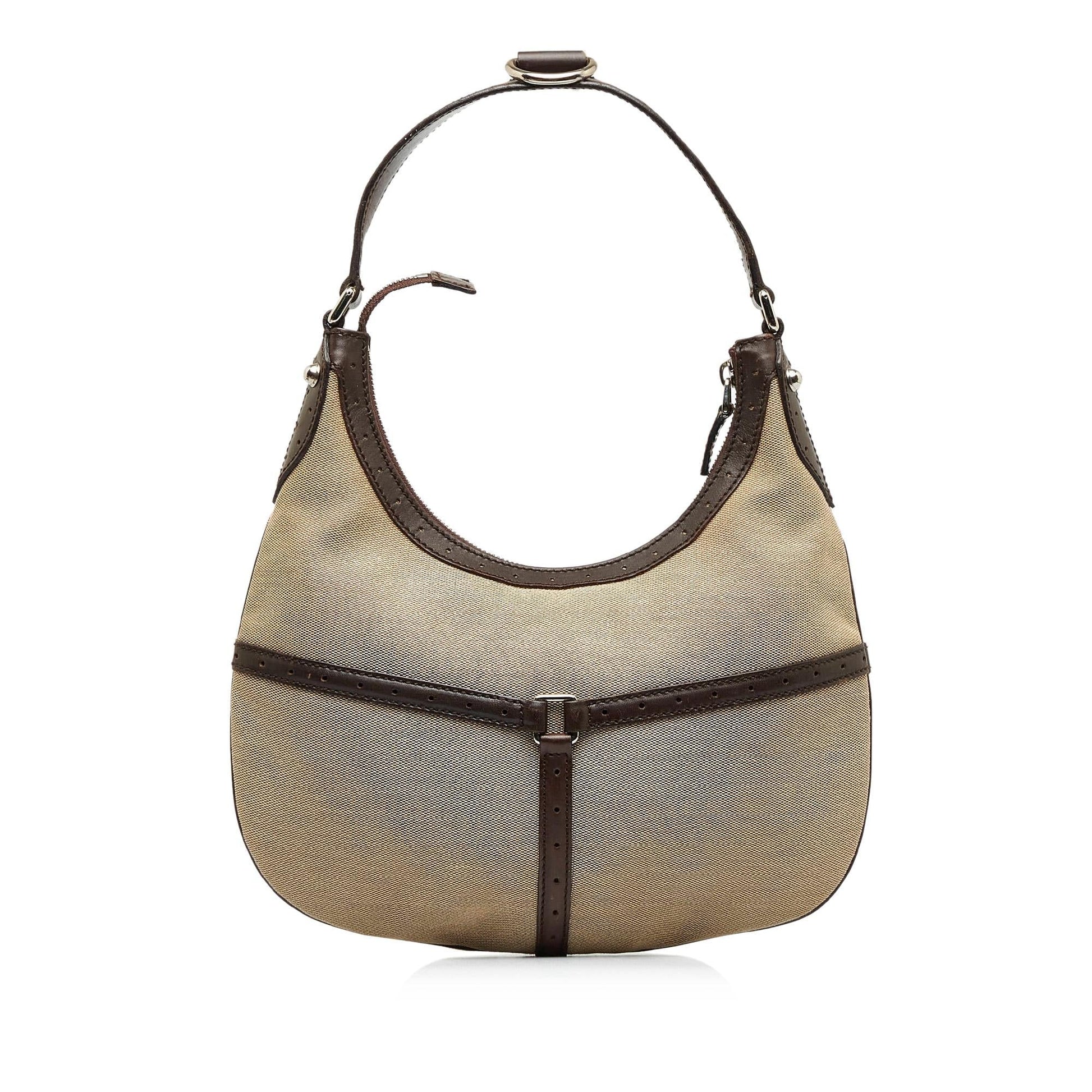 Gucci Reins Web SHG-rDthGg Canvas Brown Shoulder Bag