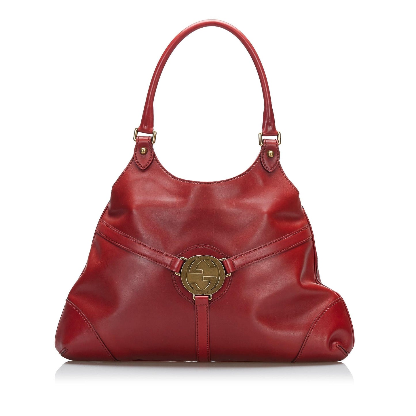 Gucci Reins SHG-6ZUH8u Calf Red Shoulder Bag