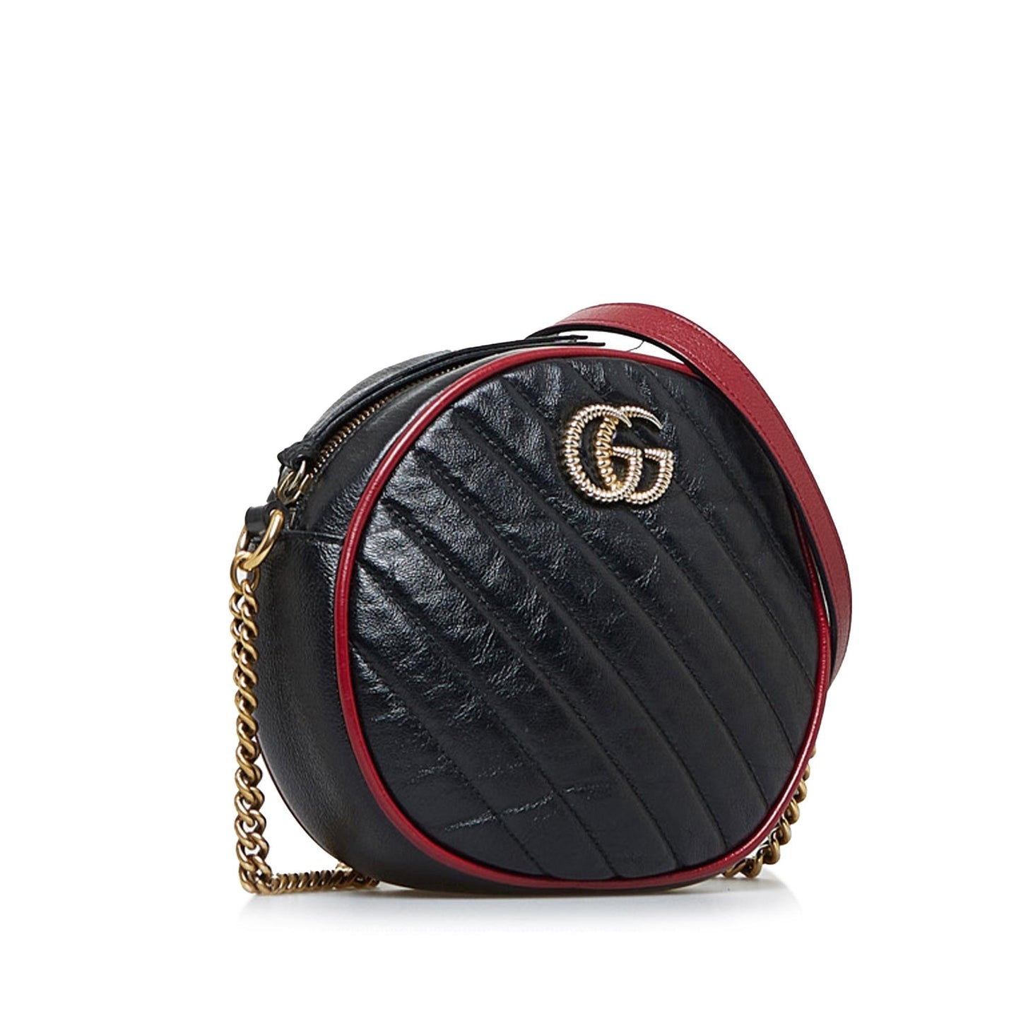 Gucci Round GG Marmont SHG-4utPJf Calf Black Crossbody Bag