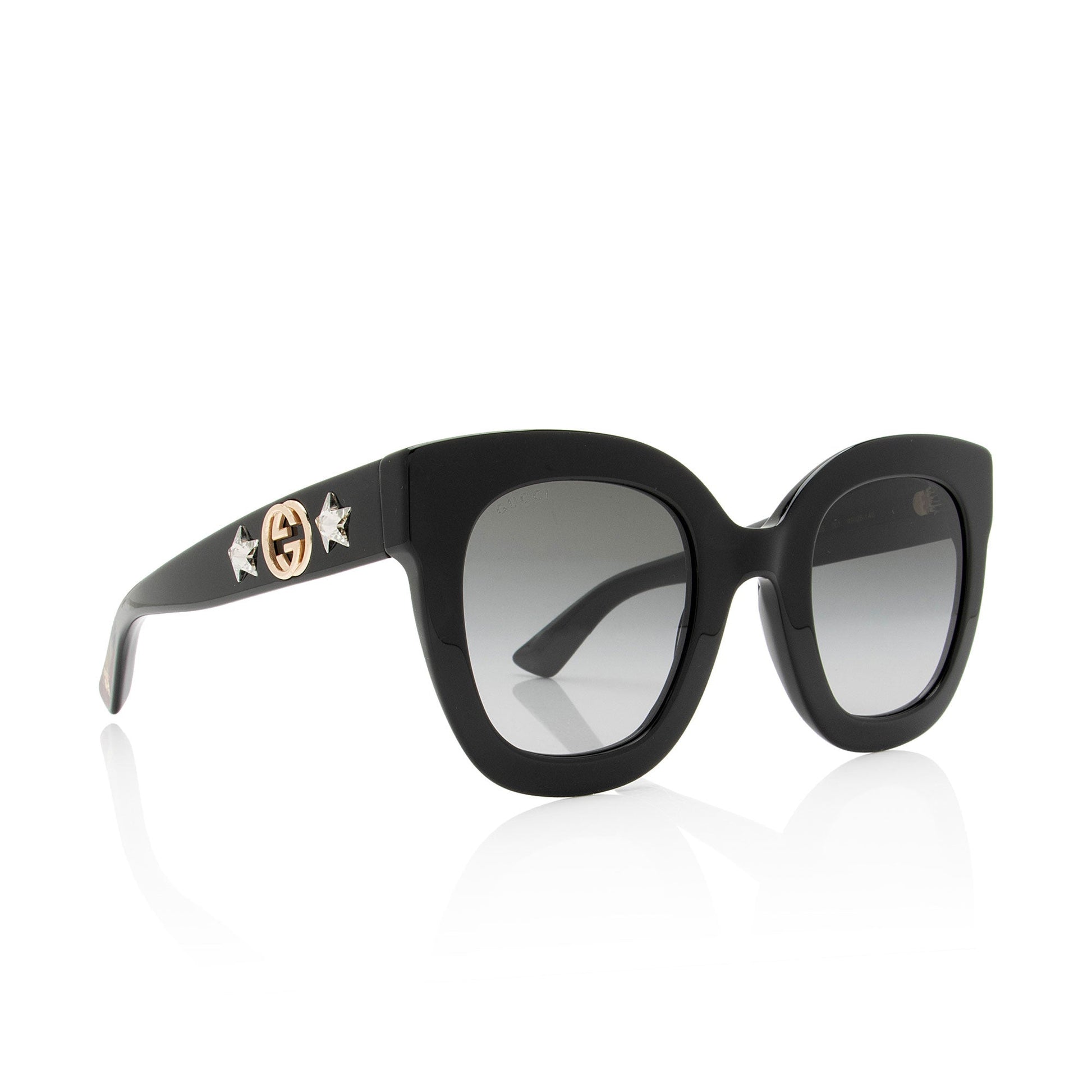 Gucci Round Star Sunglasses SHF-ObPBy9 Black Accessory
