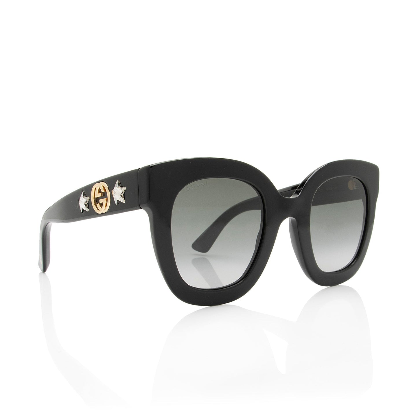 Gucci Round Star Sunglasses SHF-jCwImK Black Accessory