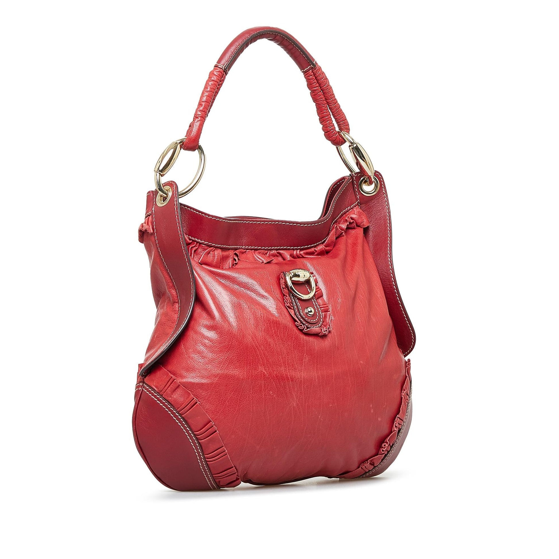 Gucci Sabrina SHG-FuLmJX Calf Red Shoulder Bag