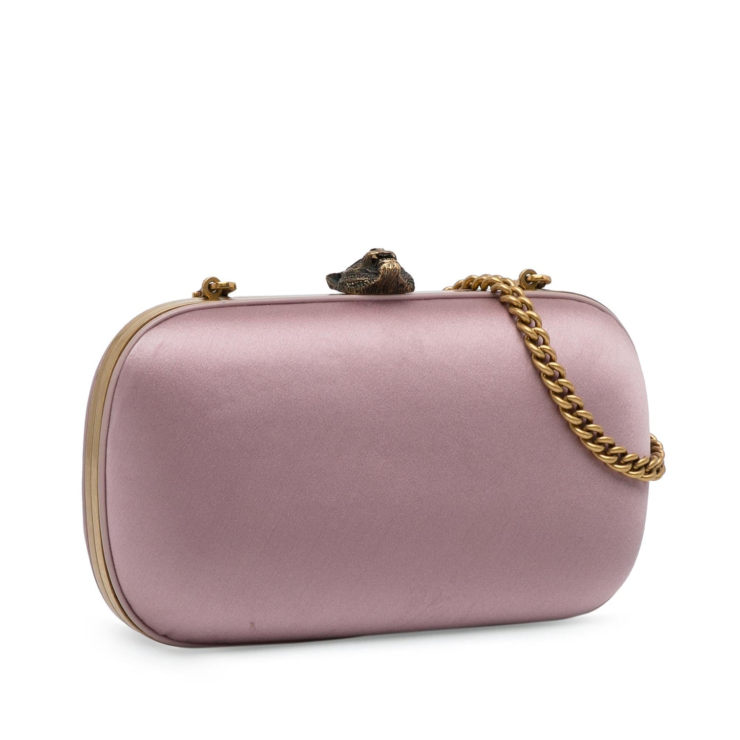 Gucci Animalier Broadway on SHG-pOhviu Satin Pink Chain Shoulder Bag