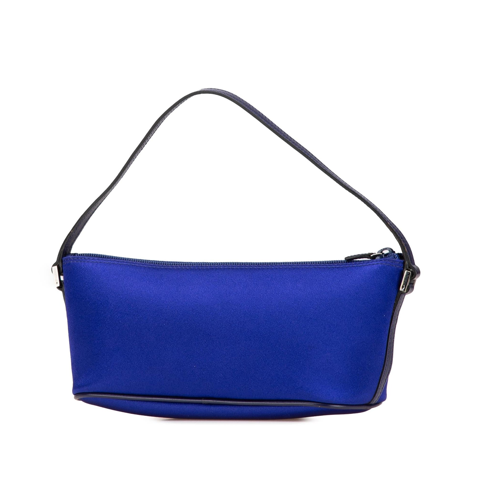 Gucci Boat Satin Blue Shoulder Bag