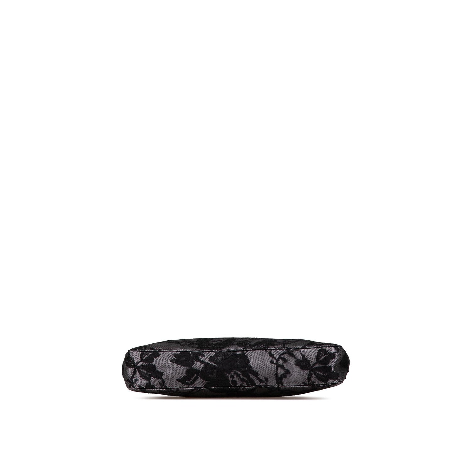 Gucci Floral Lace Satin Grey Shoulder Bag
