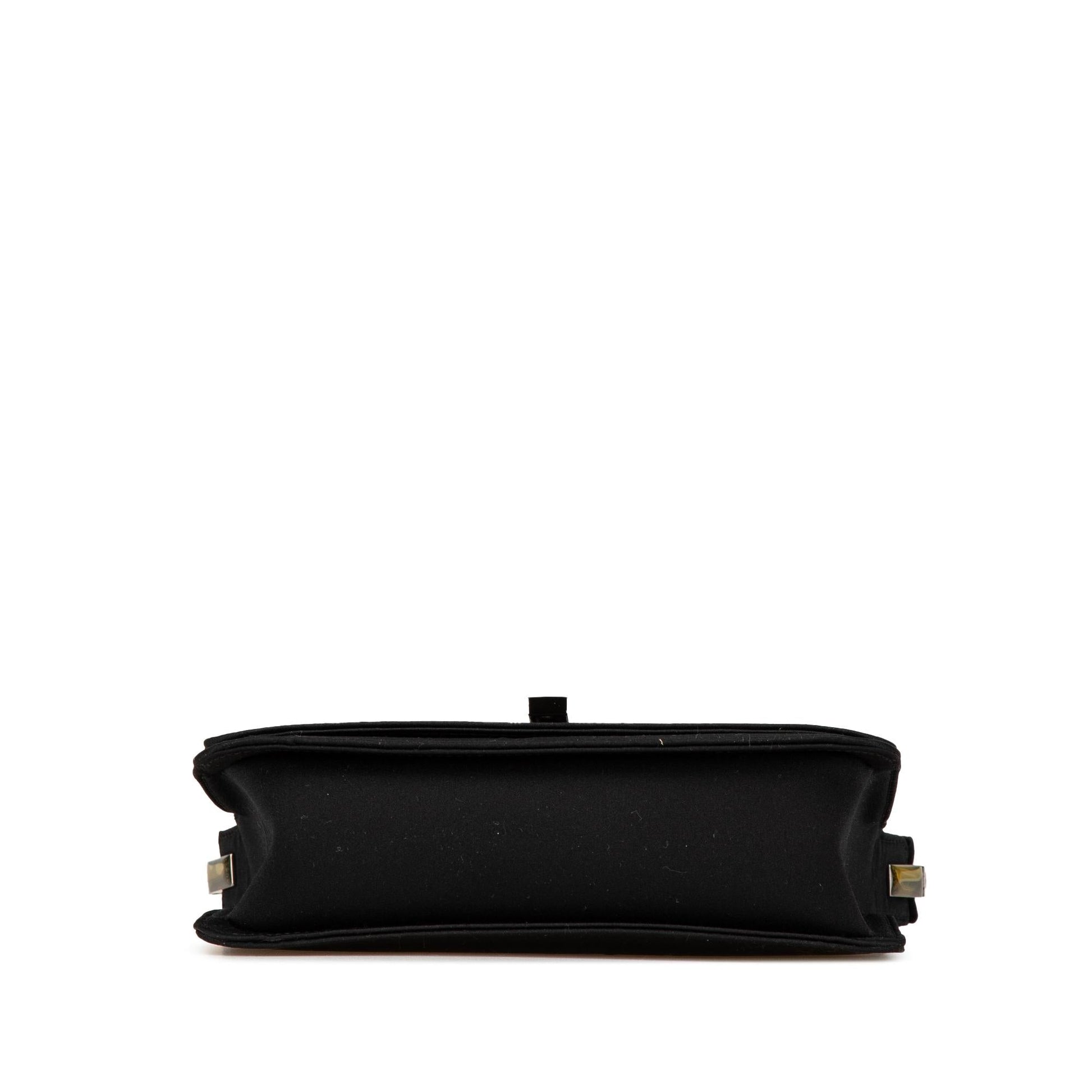Gucci Satin Black Satchel Bag