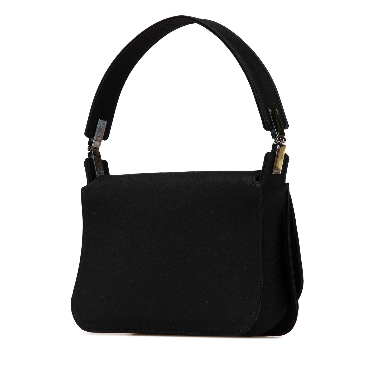 Gucci Satin Black Satchel Bag