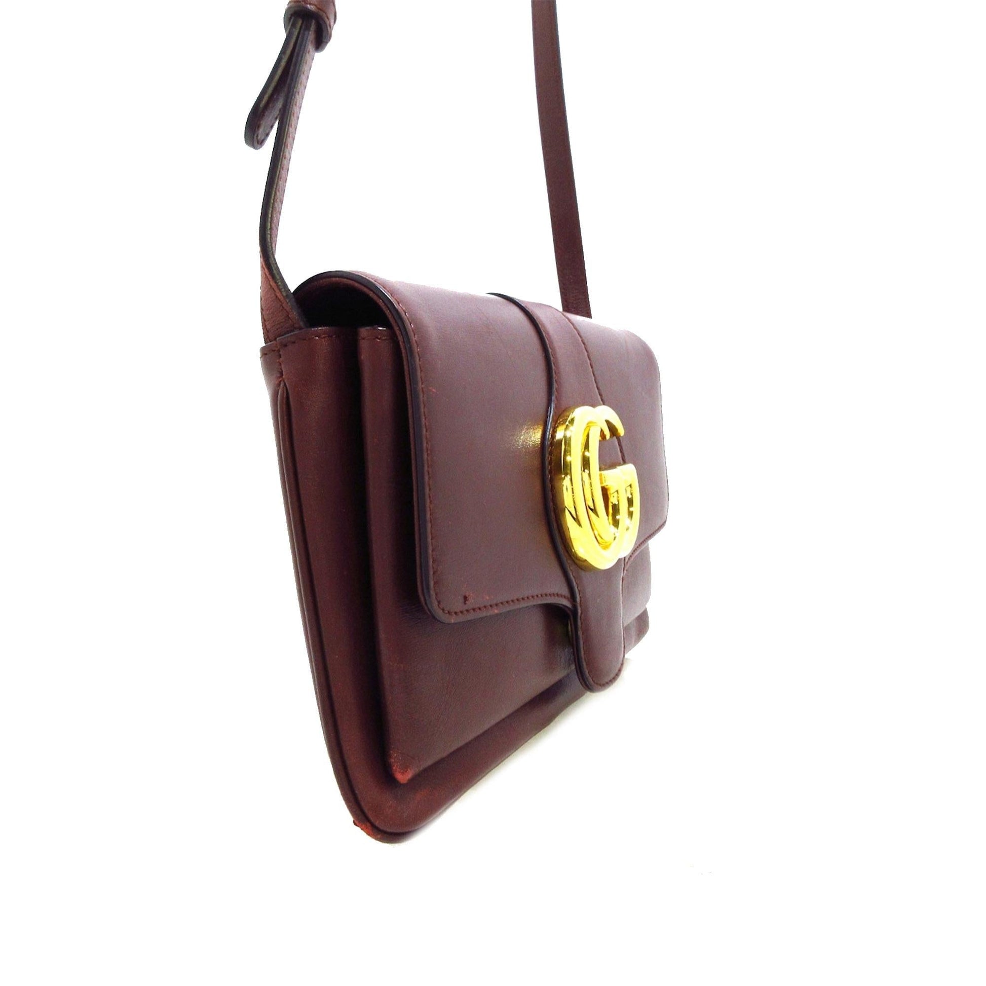 Gucci Arli SHG-KBj4nh Calf Red Small Crossbody Bag