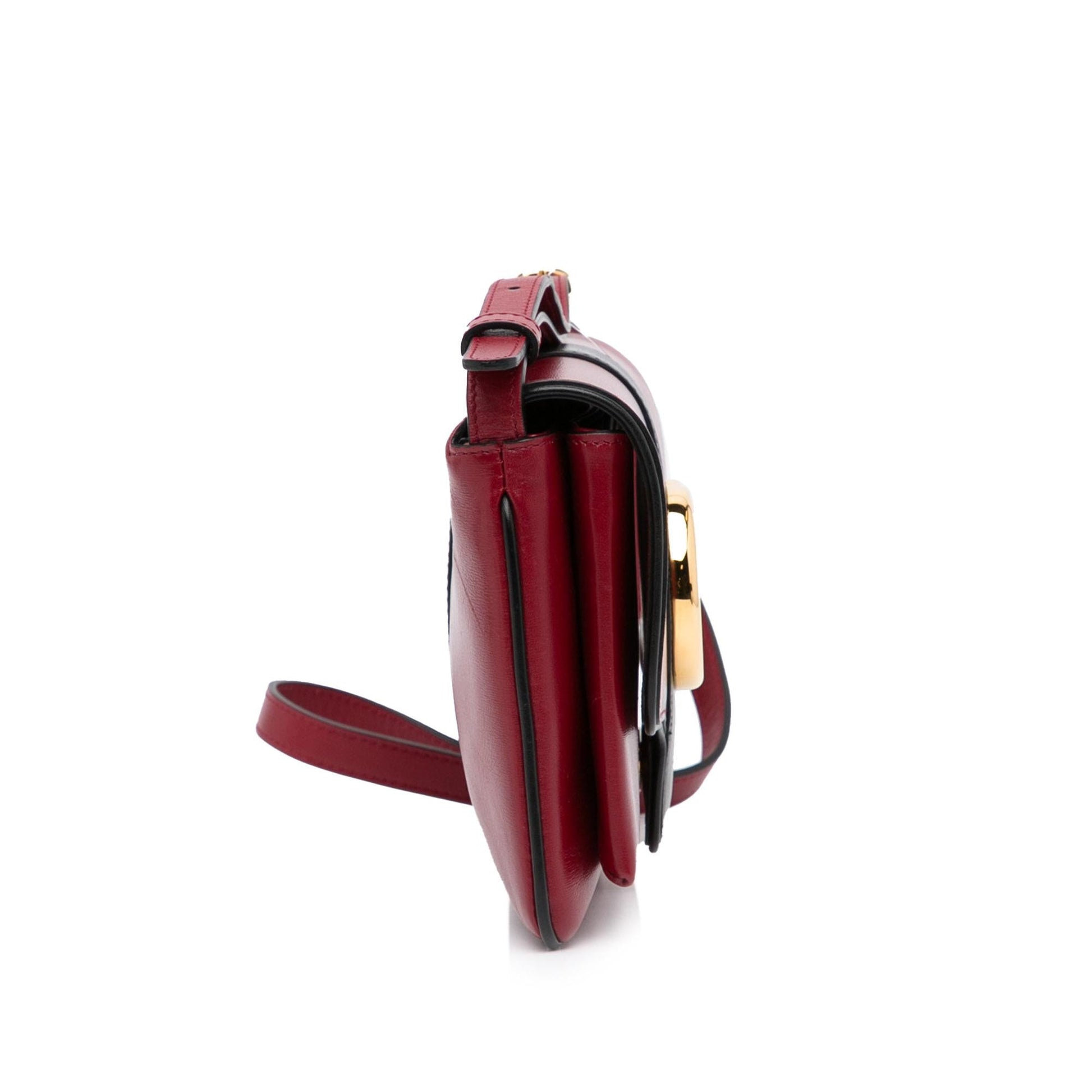 Gucci Arli SHG-p4uuO2 Calf Black Red Small Crossbody Bag