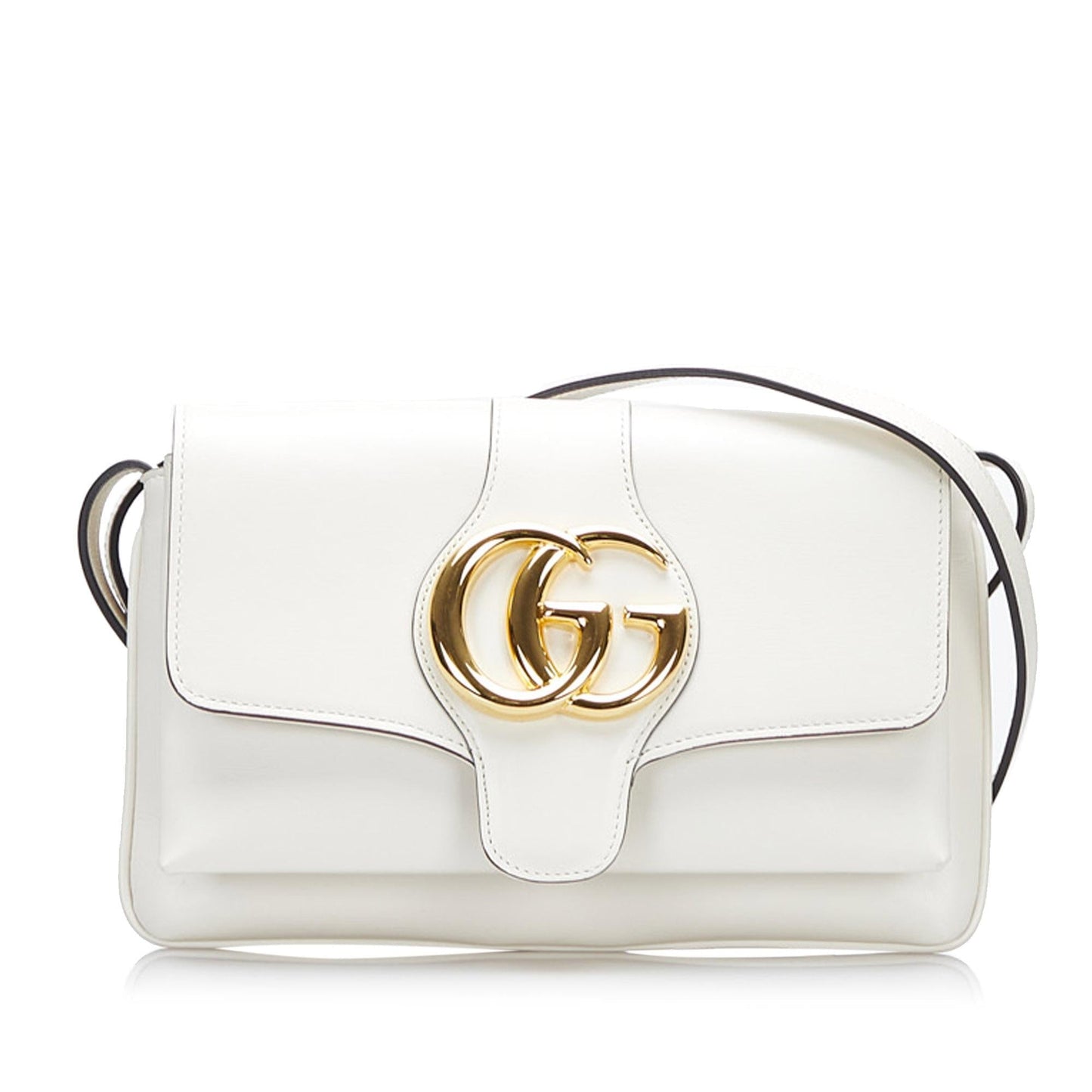 Gucci Arli SHG-eVH5m8 Calf White Small Flap Crossbody Bag