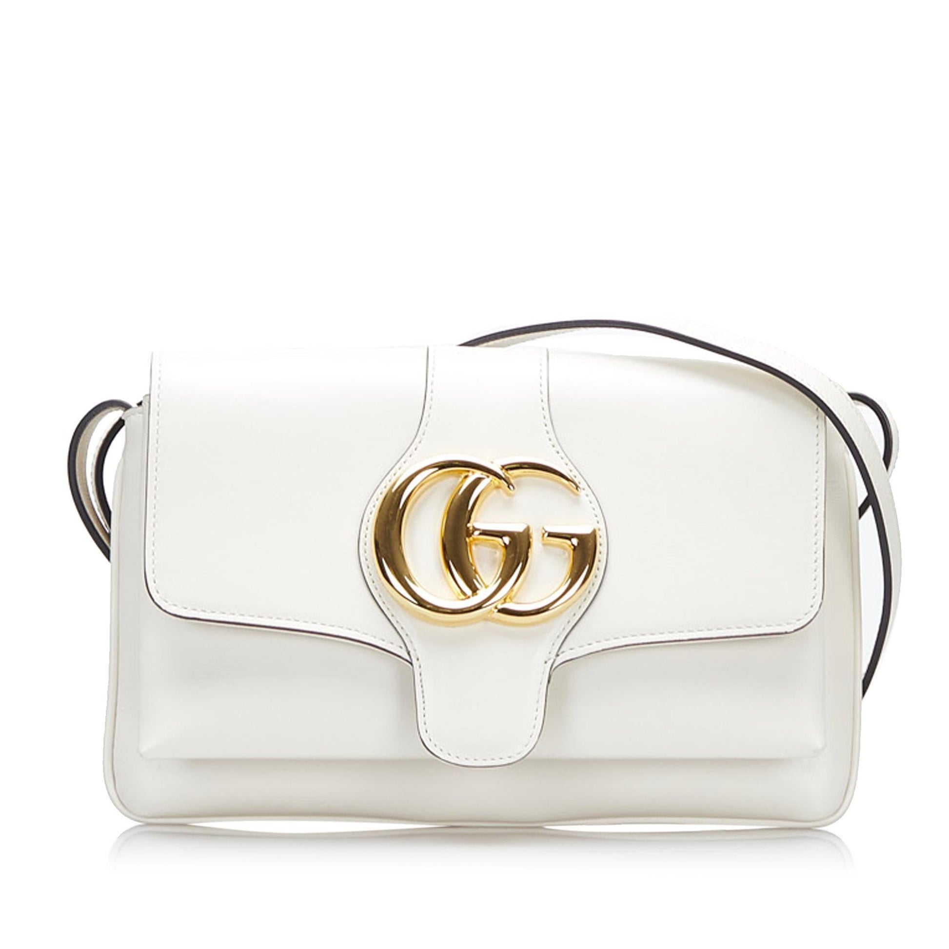 Gucci Arli SHG-eVH5m8 Calf White Small Flap Crossbody Bag