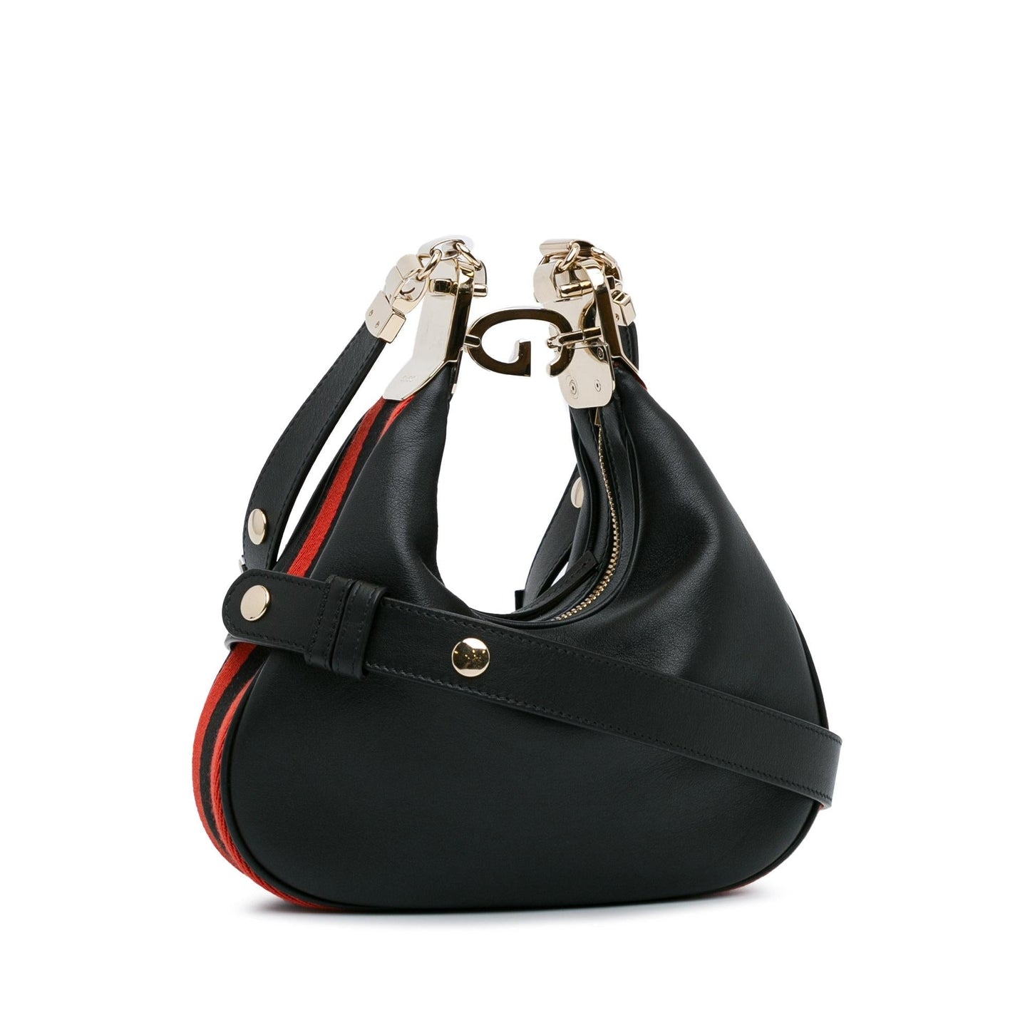 Gucci Attache SHG-PXGlzN Calf Black Small Crossbody Bag