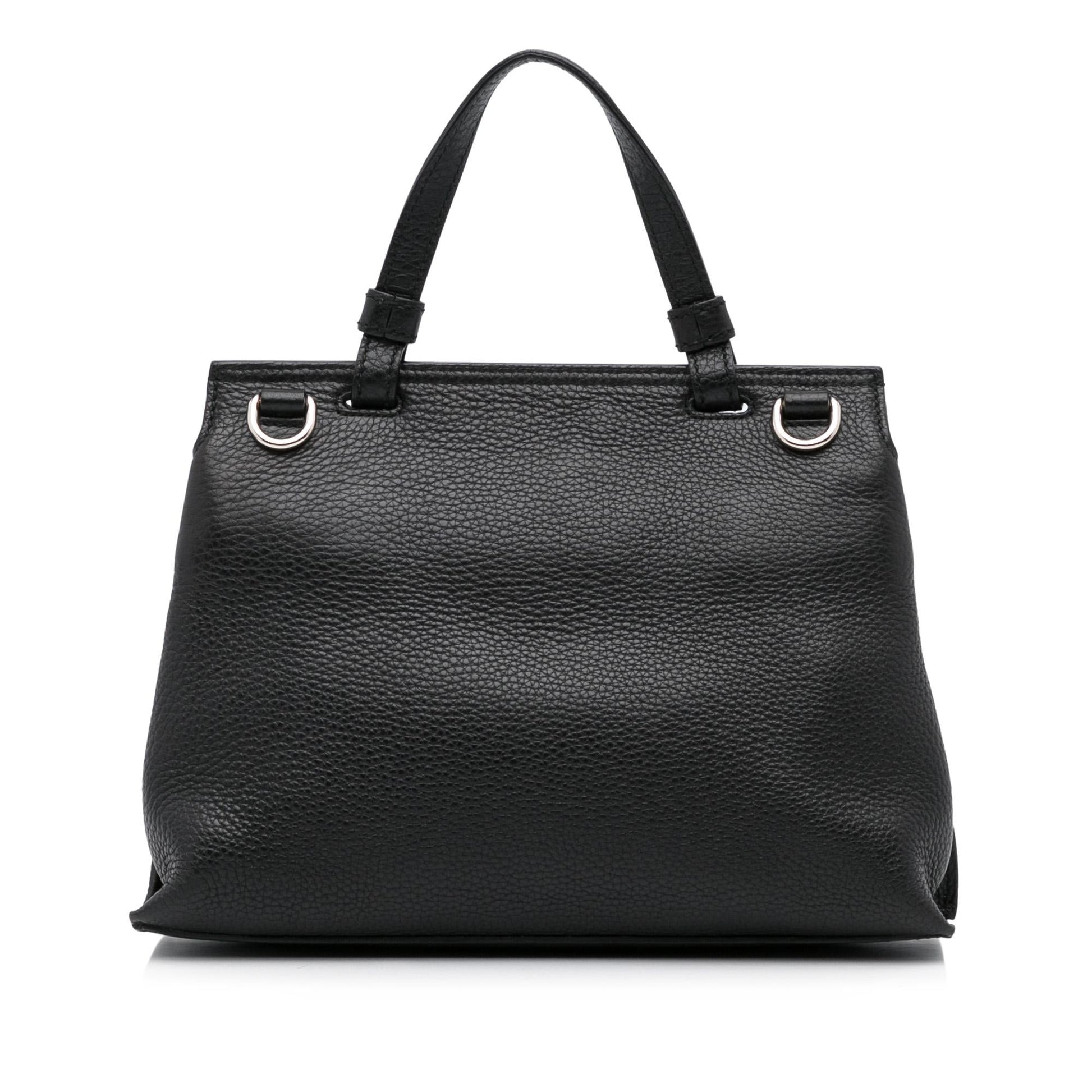 Gucci Bamboo Daily SHG-EVjQCN Calf Black Small Satchel Bag