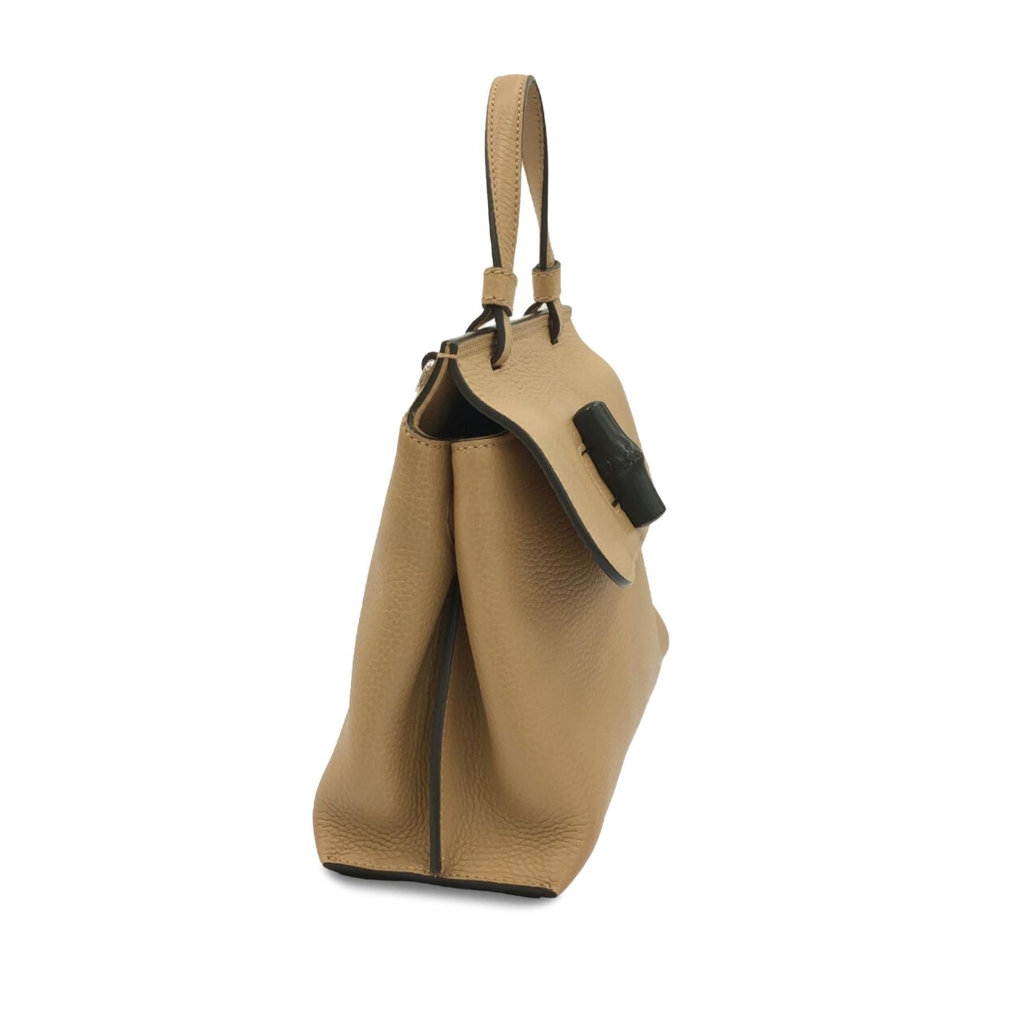 Gucci Bamboo Daily SHG-kr6Lyf Calf Brown Small Satchel Bag