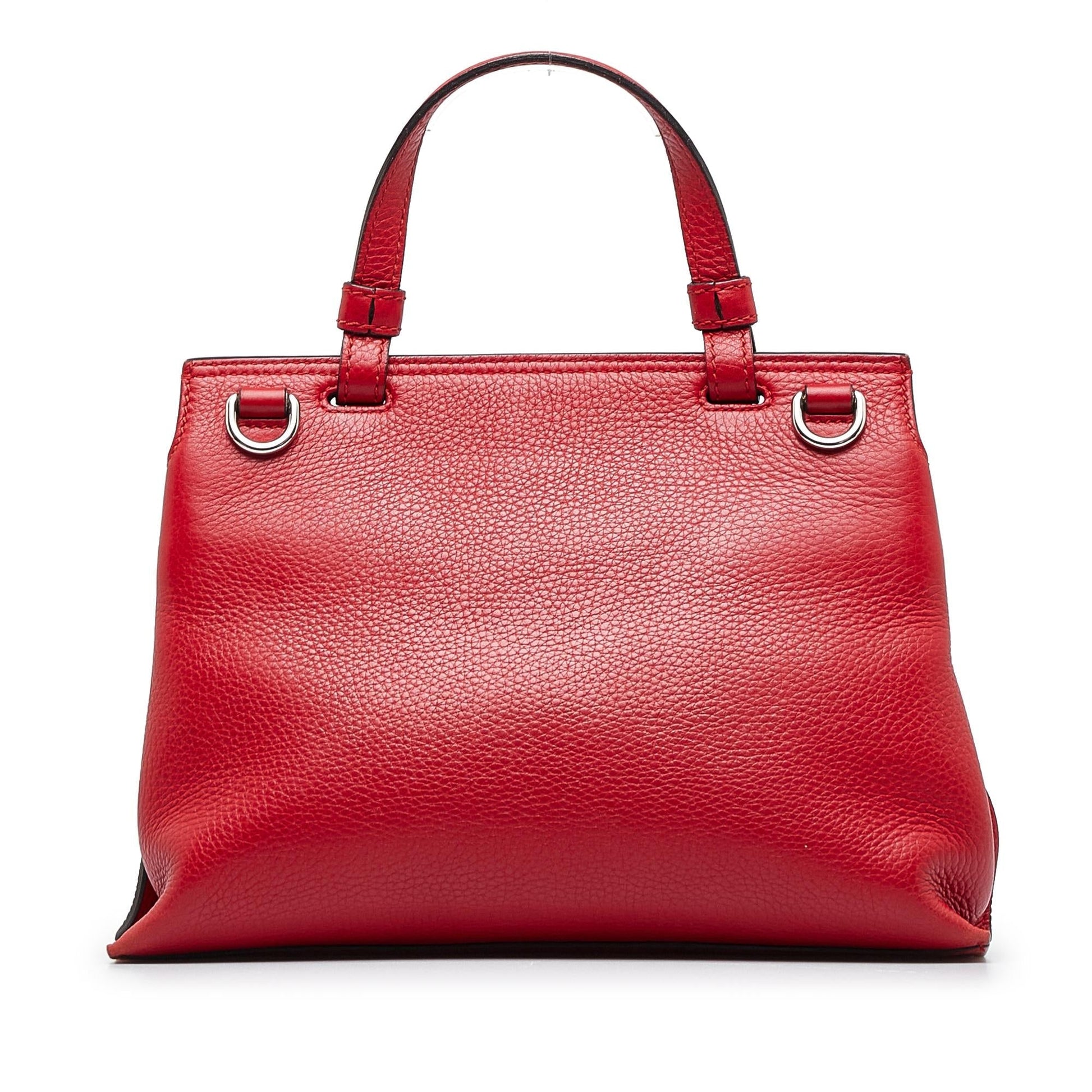 Gucci Bamboo Daily Calf Red Small Satchel Bag