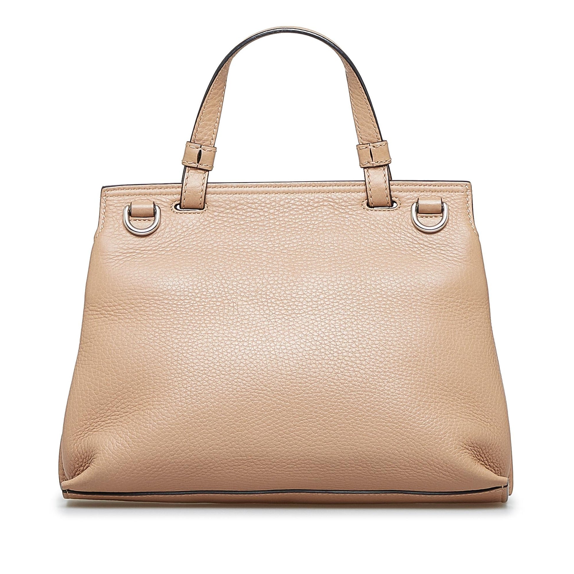 Gucci Bamboo Daily Calf Brown Small Satchel Bag Satchel 1