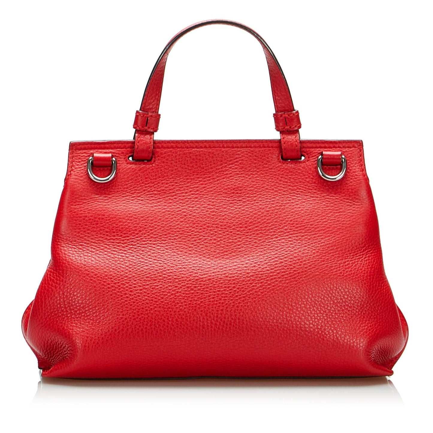 Gucci Bamboo Daily SHG-5MUf7v Calf Red Small Satchel Bag