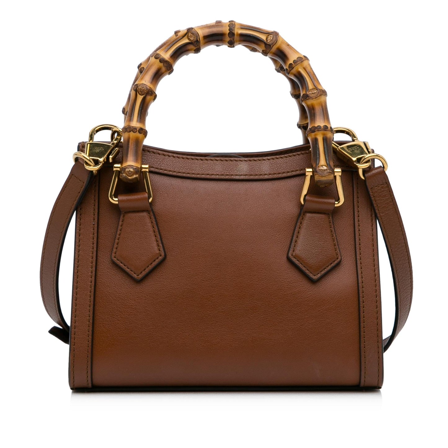 Gucci Bamboo Diana SHG-JijldX Calf Brown Small Satchel Bag