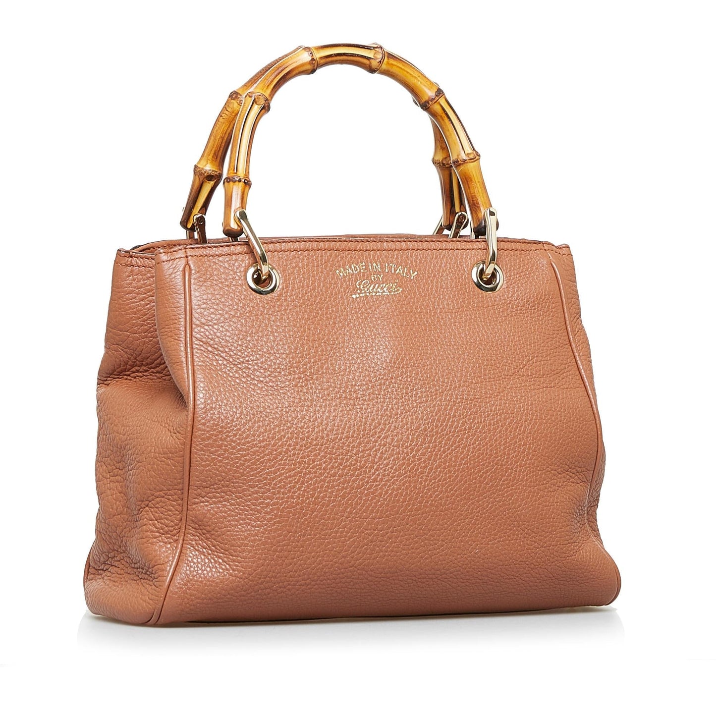 Gucci Bamboo Shopper SHG-jJQO3B Calf Brown Small Satchel Bag