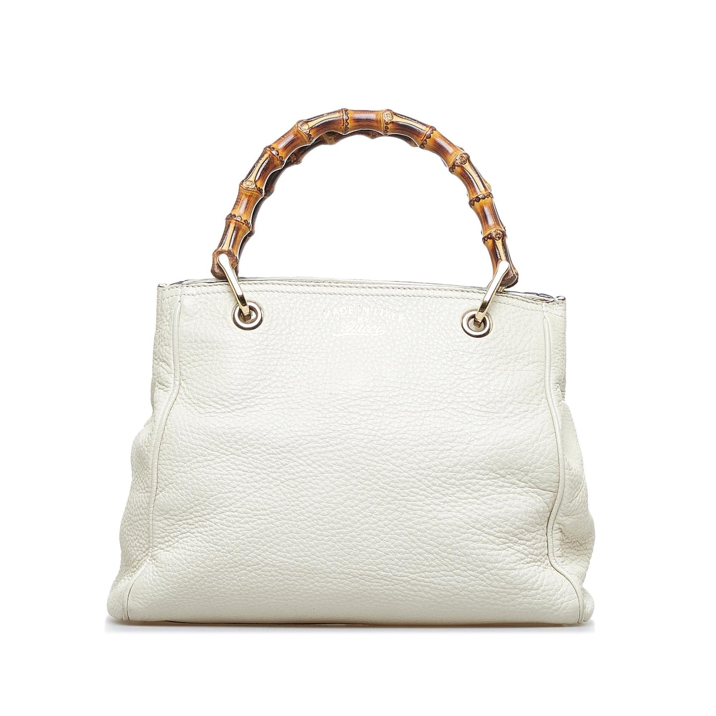 Gucci Bamboo Shopper SHG-jIU0BX Calf White Small Satchel Bag