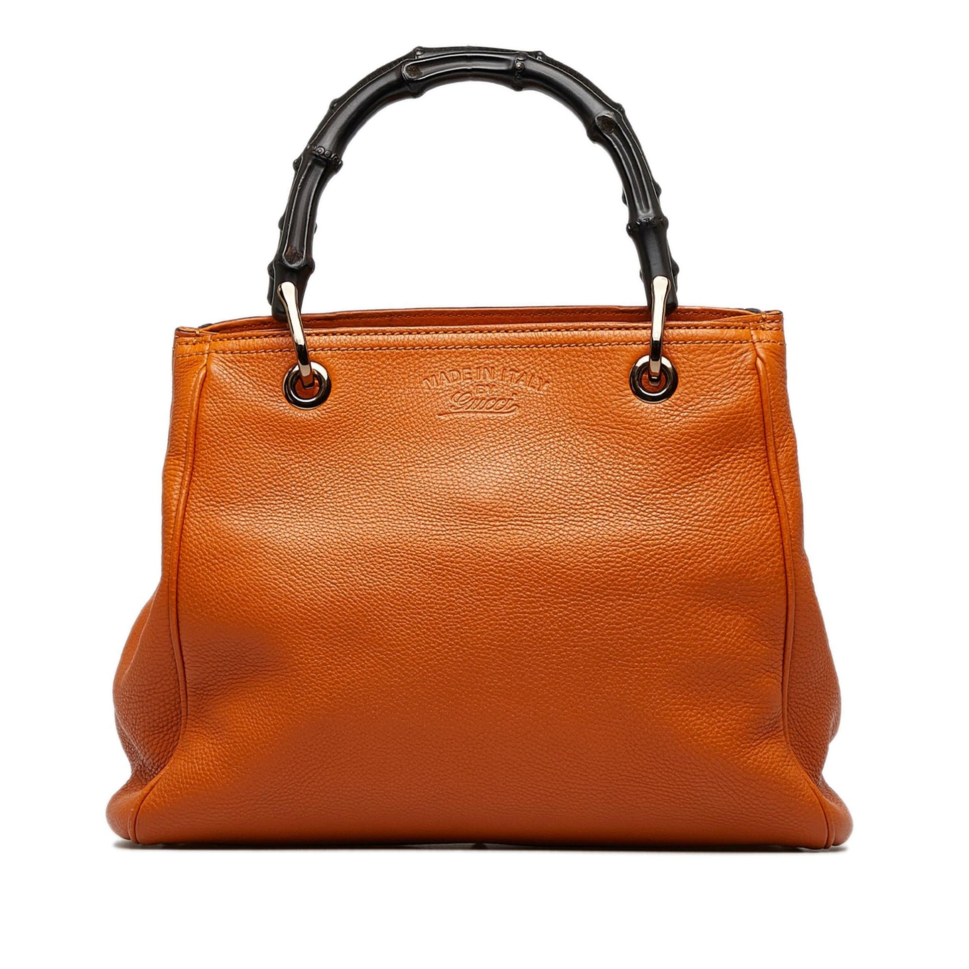 Gucci Bamboo Shopper SHG-dlzpl4 Calf Orange Small Satchel Bag