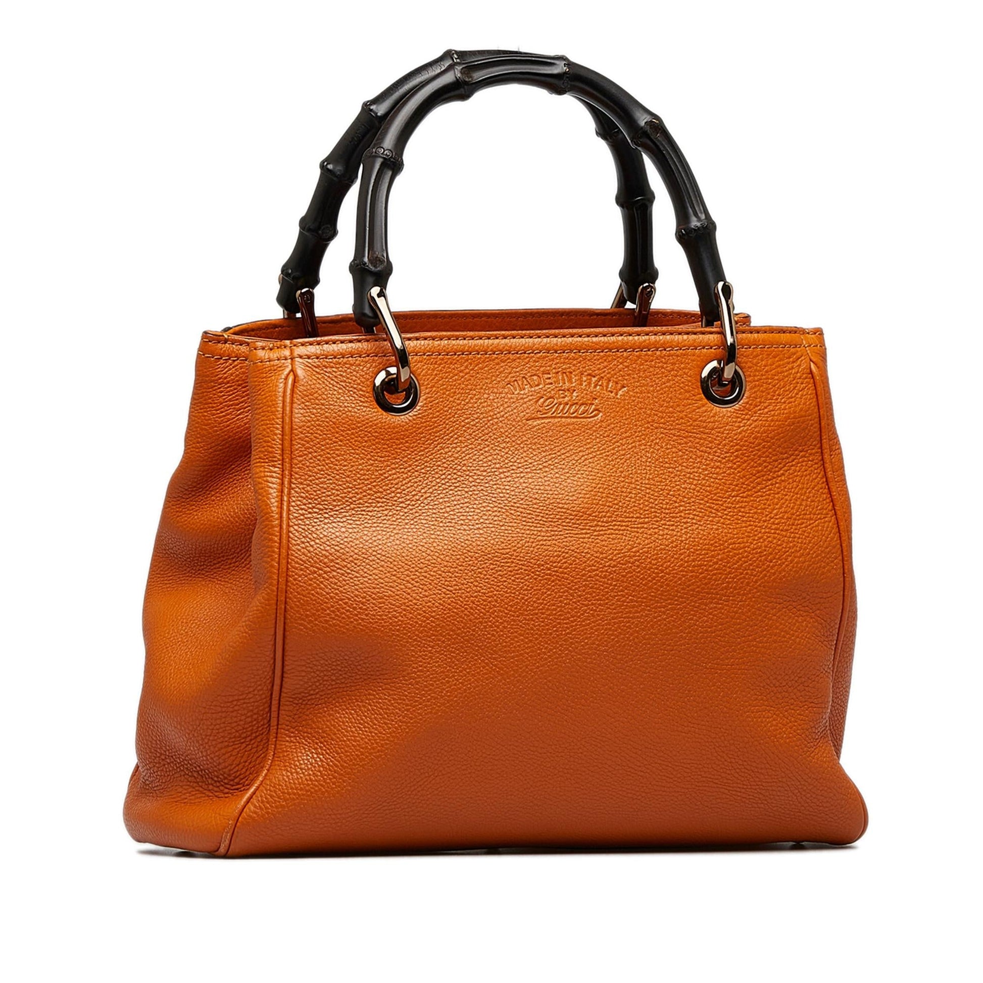 Gucci Bamboo Shopper SHG-dlzpl4 Calf Orange Small Satchel Bag