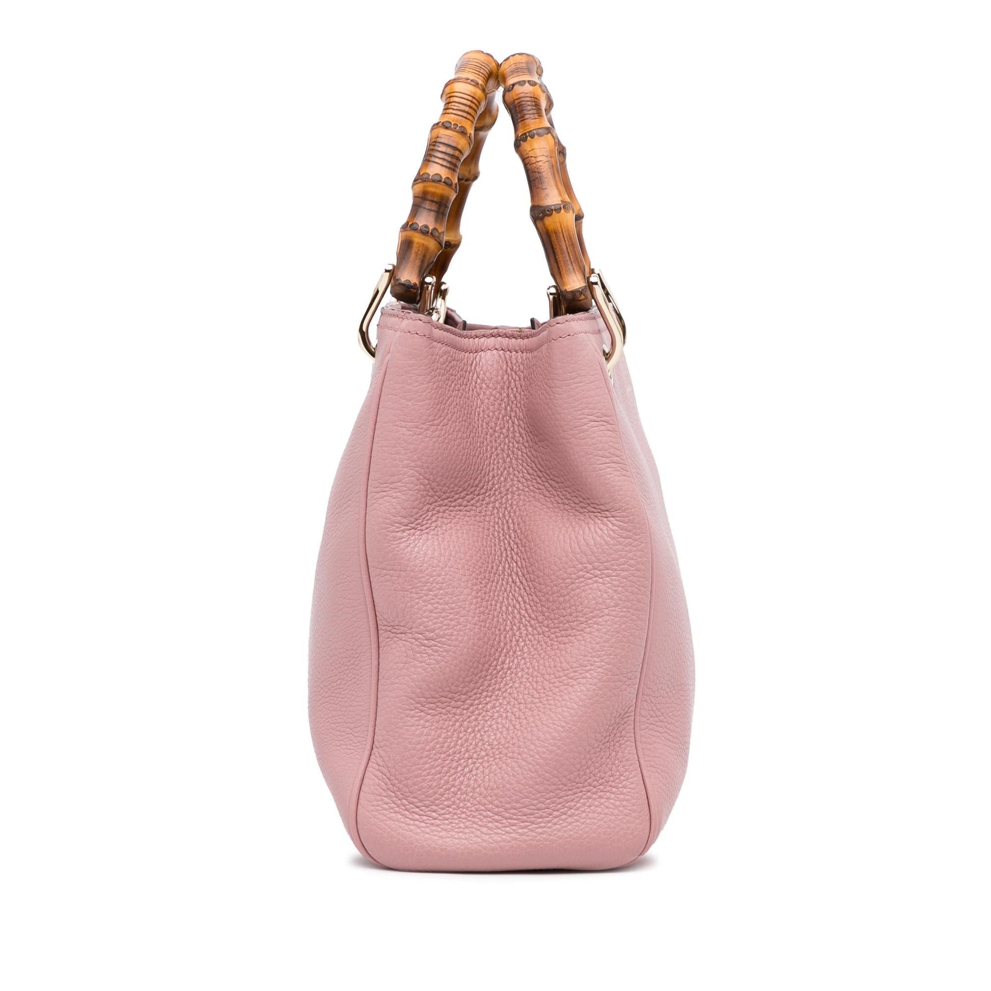 Gucci Bamboo Shopper SHG-jn5CVQ Calf Pink Small Satchel Bag
