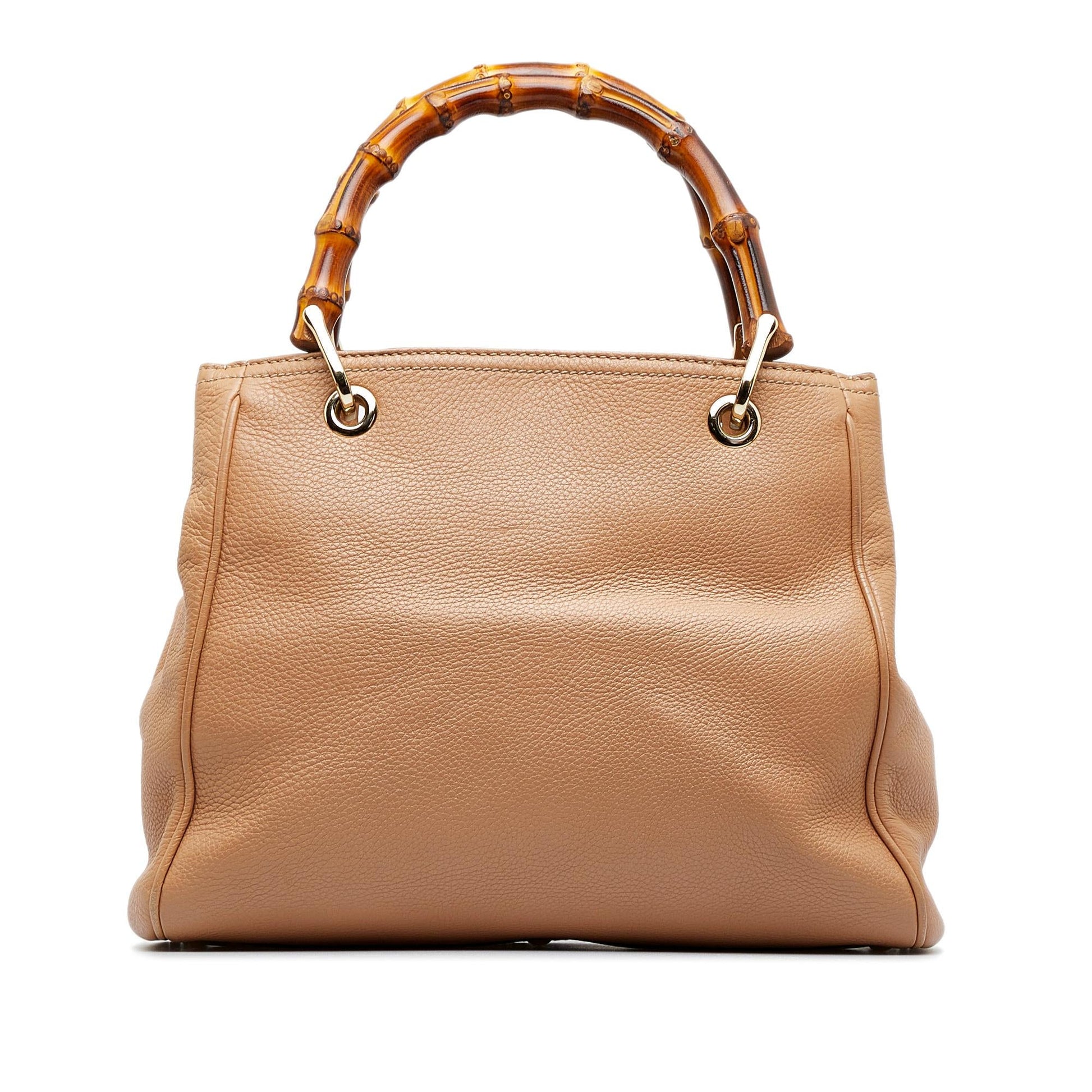 Gucci Bamboo Shopper SHG-csXgnx Calf Brown Small Satchel Bag