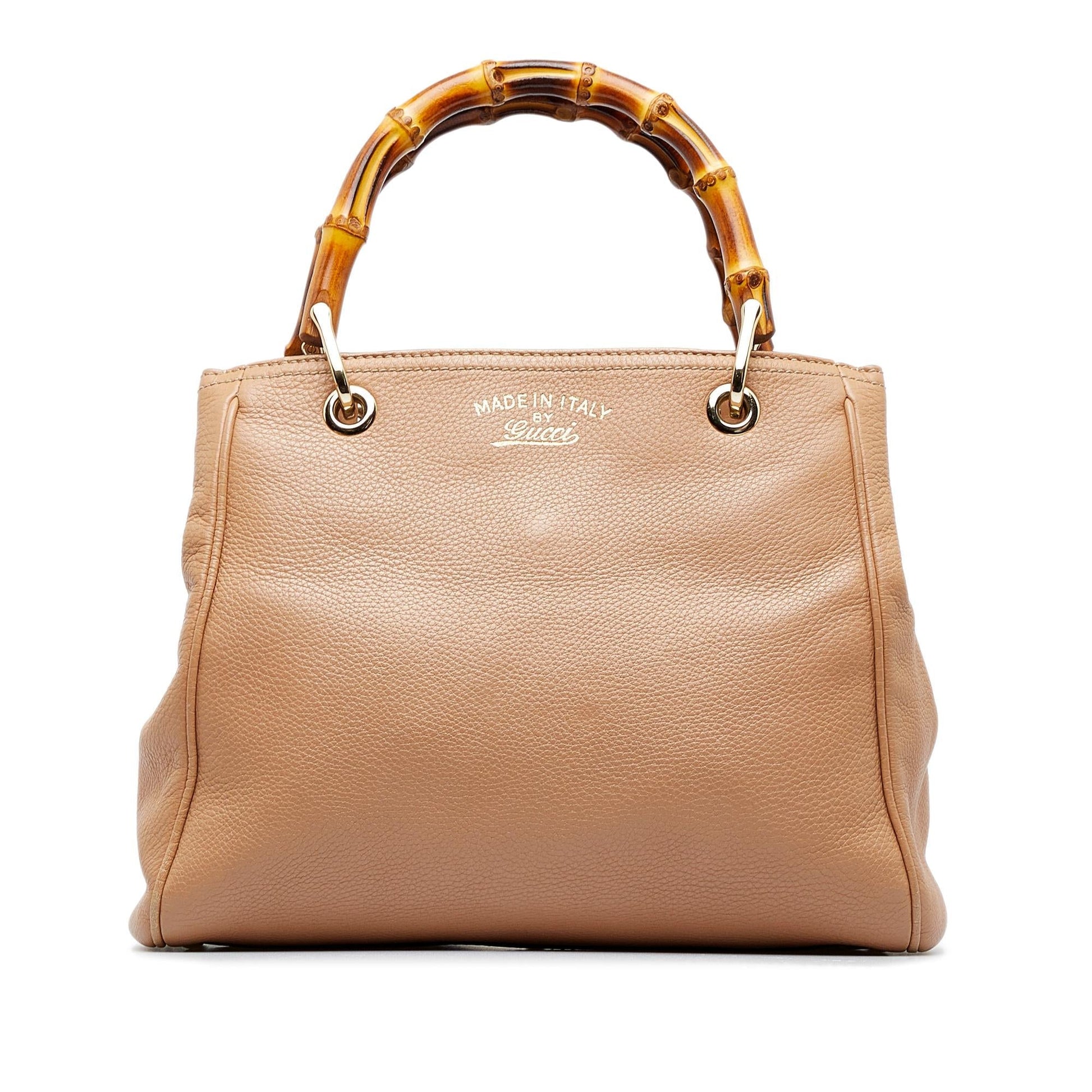 Gucci Bamboo Shopper SHG-csXgnx Calf Brown Small Satchel Bag