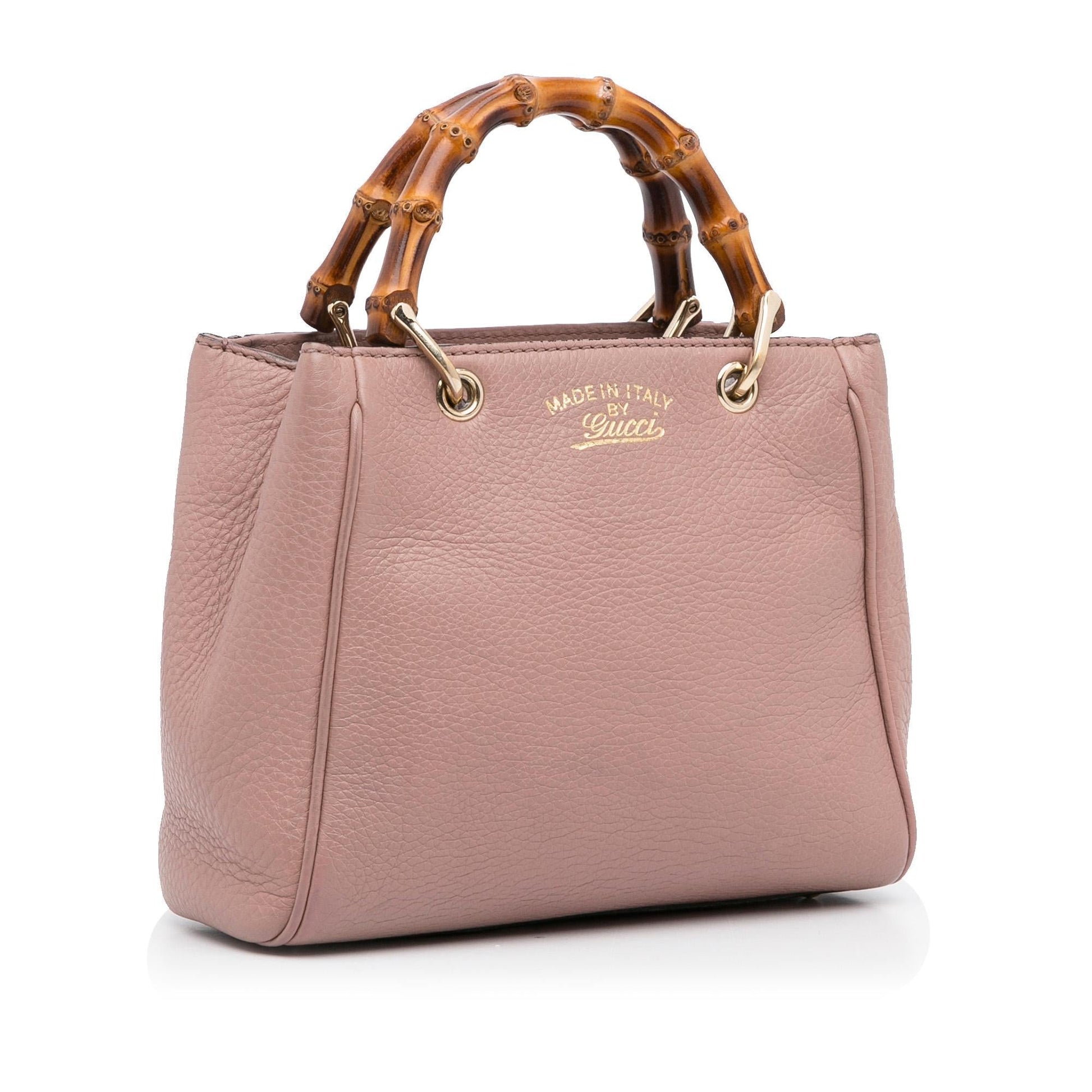 Gucci Bamboo Shopper SHG-1fMf2W Calf Brown Small Satchel Bag