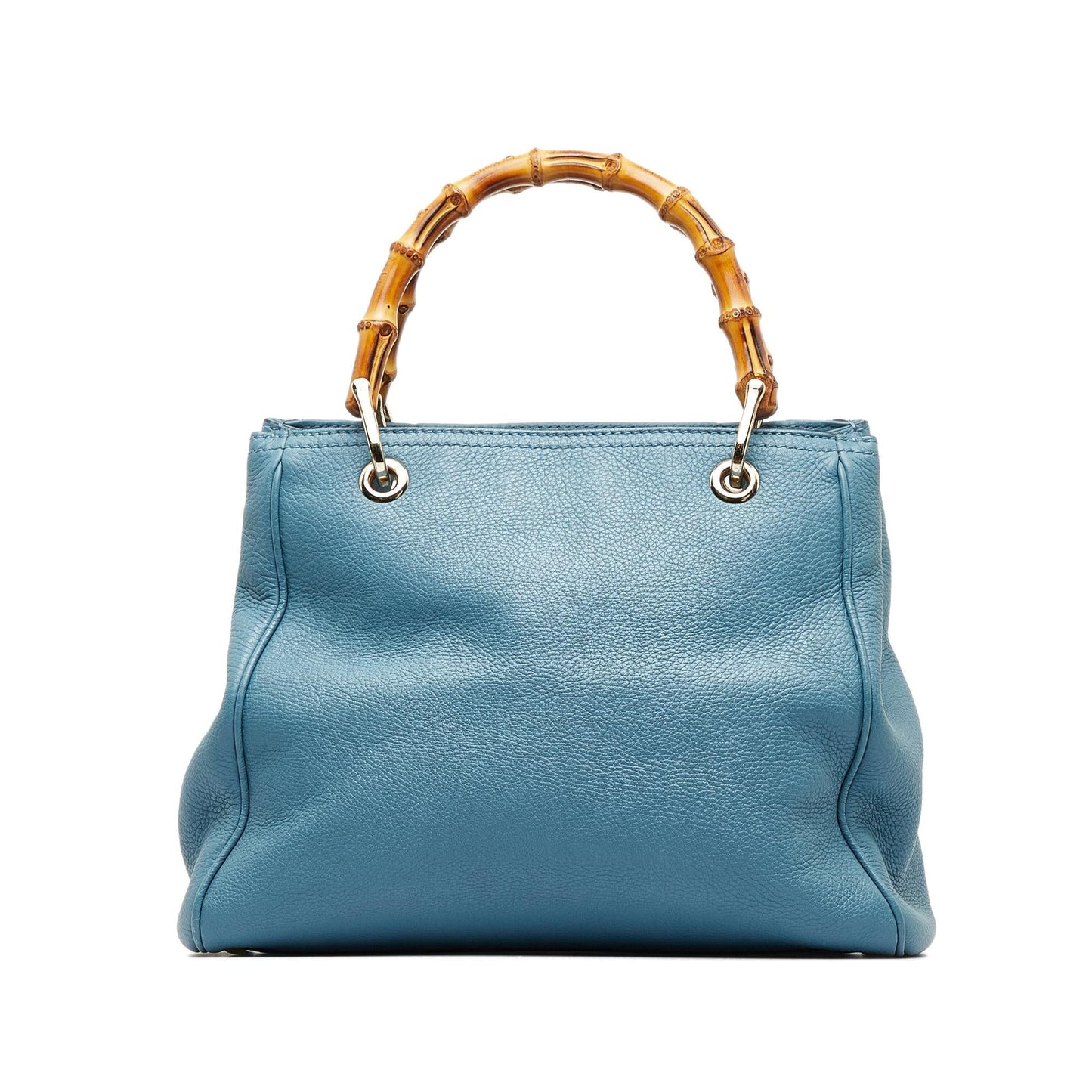 Gucci Bamboo Shopper SHG-sNFcxe Calf Blue Small Satchel Bag