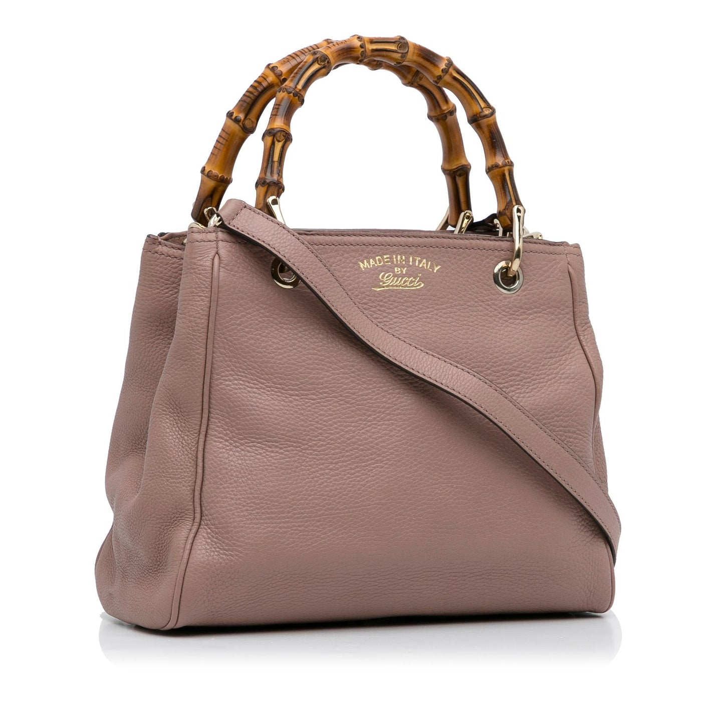Gucci Bamboo Shopper SHG-602T49 Calf Pink Small Satchel Bag
