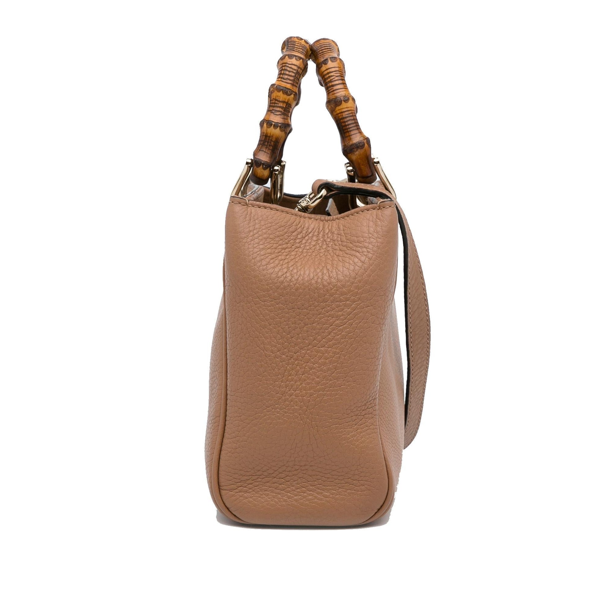 Gucci Bamboo Shopper SHG-1a1ngy Calf Brown Small Satchel Bag