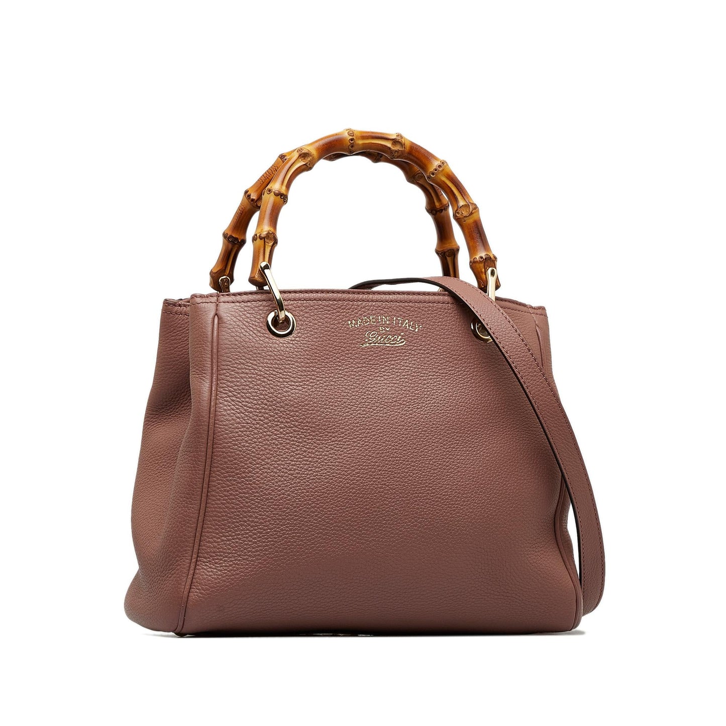 Gucci Bamboo Shopper SHG-1ILukj Calf Brown Small Satchel Bag