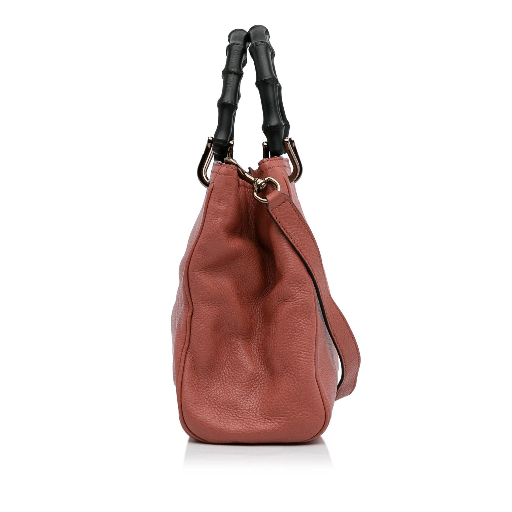 Gucci Bamboo Shopper SHG-YEhsui Calf Pink Small Satchel Bag